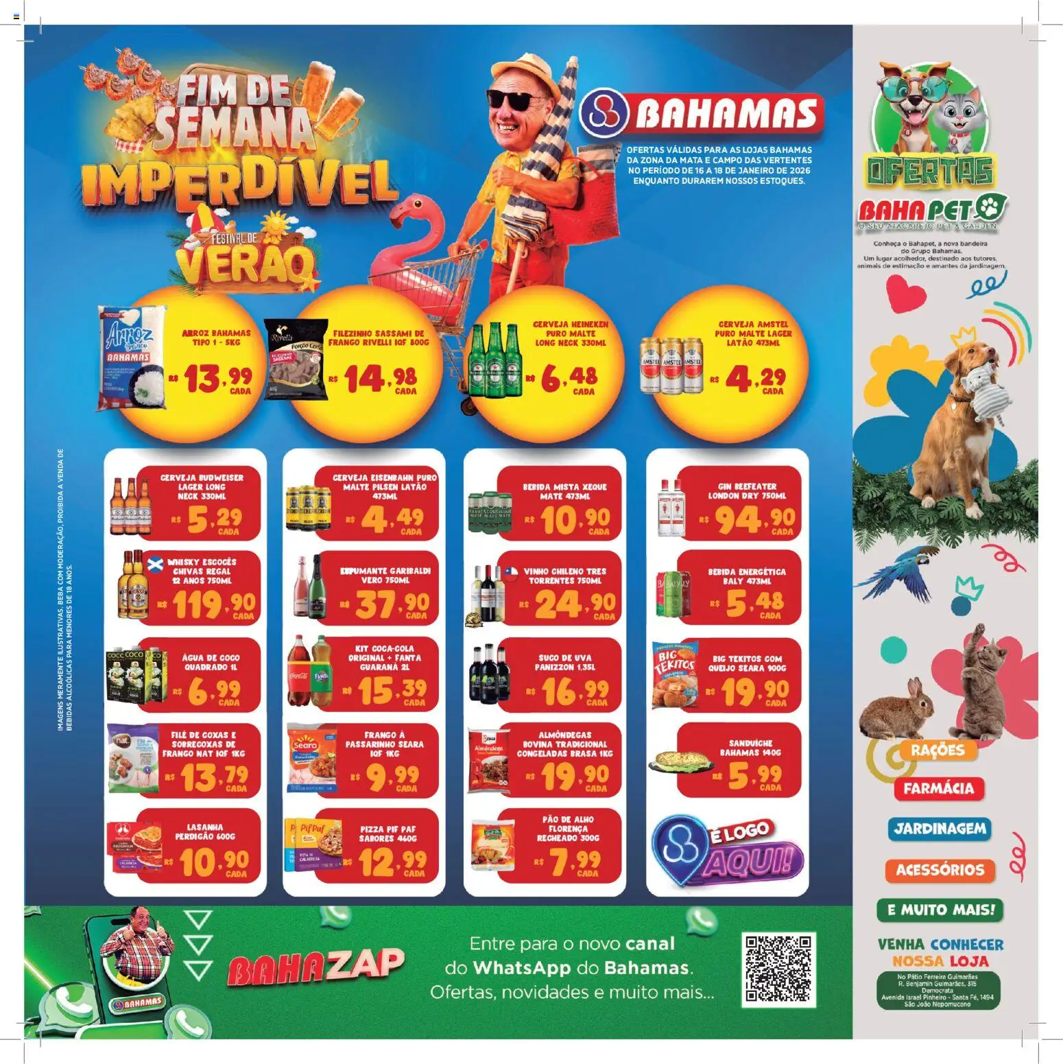 Bahamas Supermercados Folheto - válido de 16.01.2026 | Página: 1 | Produtos: Fanta, Espumante, Benjamin, Heineken