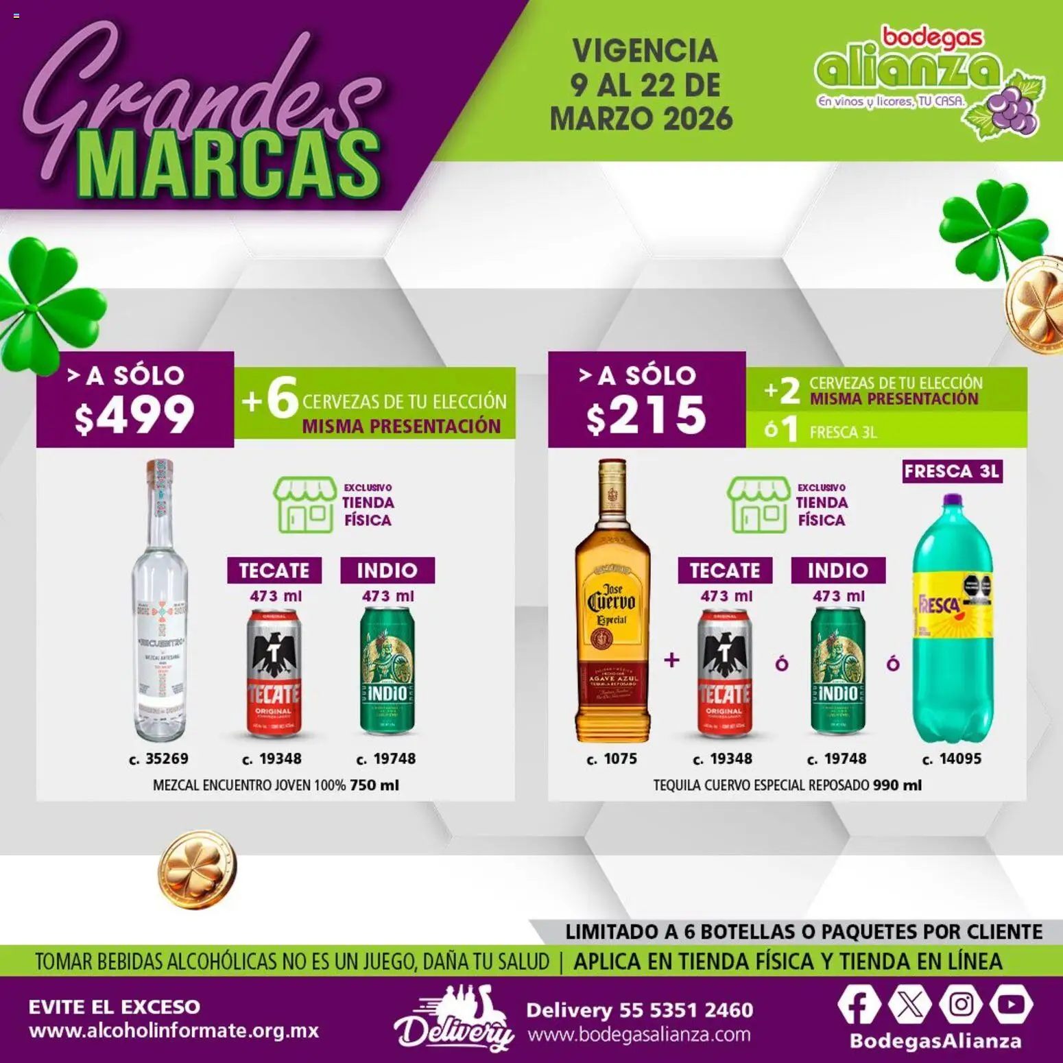 Nuevas ofertas de Bodegas Alianza válidas en toda la República Mexicana desde el 09.03.2026. ¡Encuentra las mejores ofertas en Bodegas Alianza catálogo Grandes Marcas! | Página: 15 | Productos: Tequila