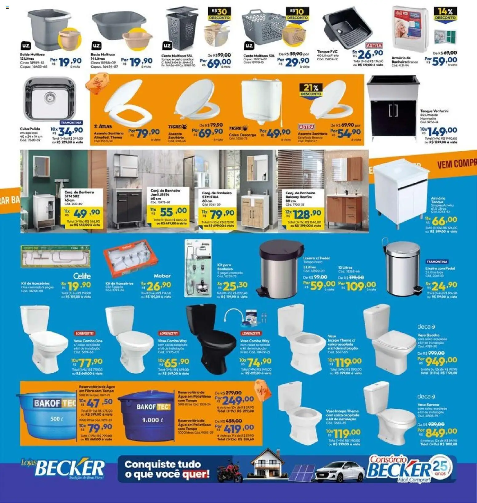 Lojas Becker Folheto - válido de 01.02.2026 | Página: 8 | Produtos: Banheira, Vaso, Lixeira, Cinto
