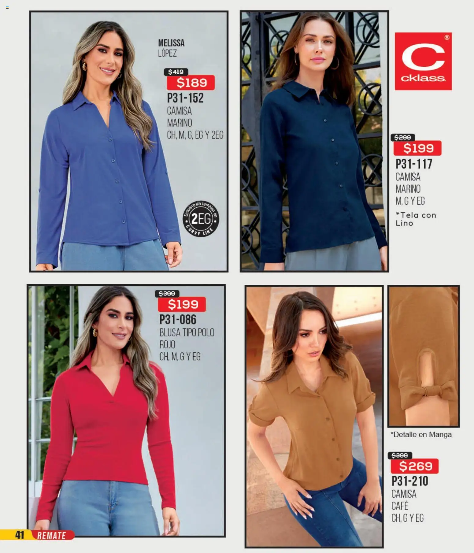 Nuevas ofertas de Cklass válidas en toda la República Mexicana desde el 16.02.2026. ¡Encuentra las mejores ofertas en Cklass catálogo Remate Ropa! | Página: 42 | Productos: Blusa, Camisa, Café, Manga