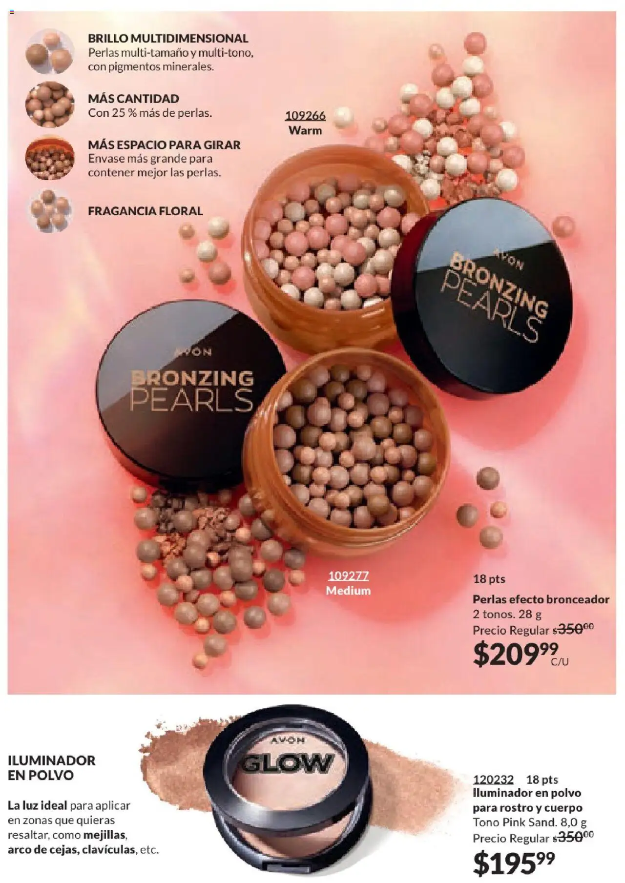 Nuevas ofertas de AVON válidas en toda la República Mexicana desde el 17.03.2025. ¡Encuentra las mejores ofertas en AVON campaña 7 2025! | Página: 28 | Productos: Iluminador, Brillo, Polvo, Bronceador