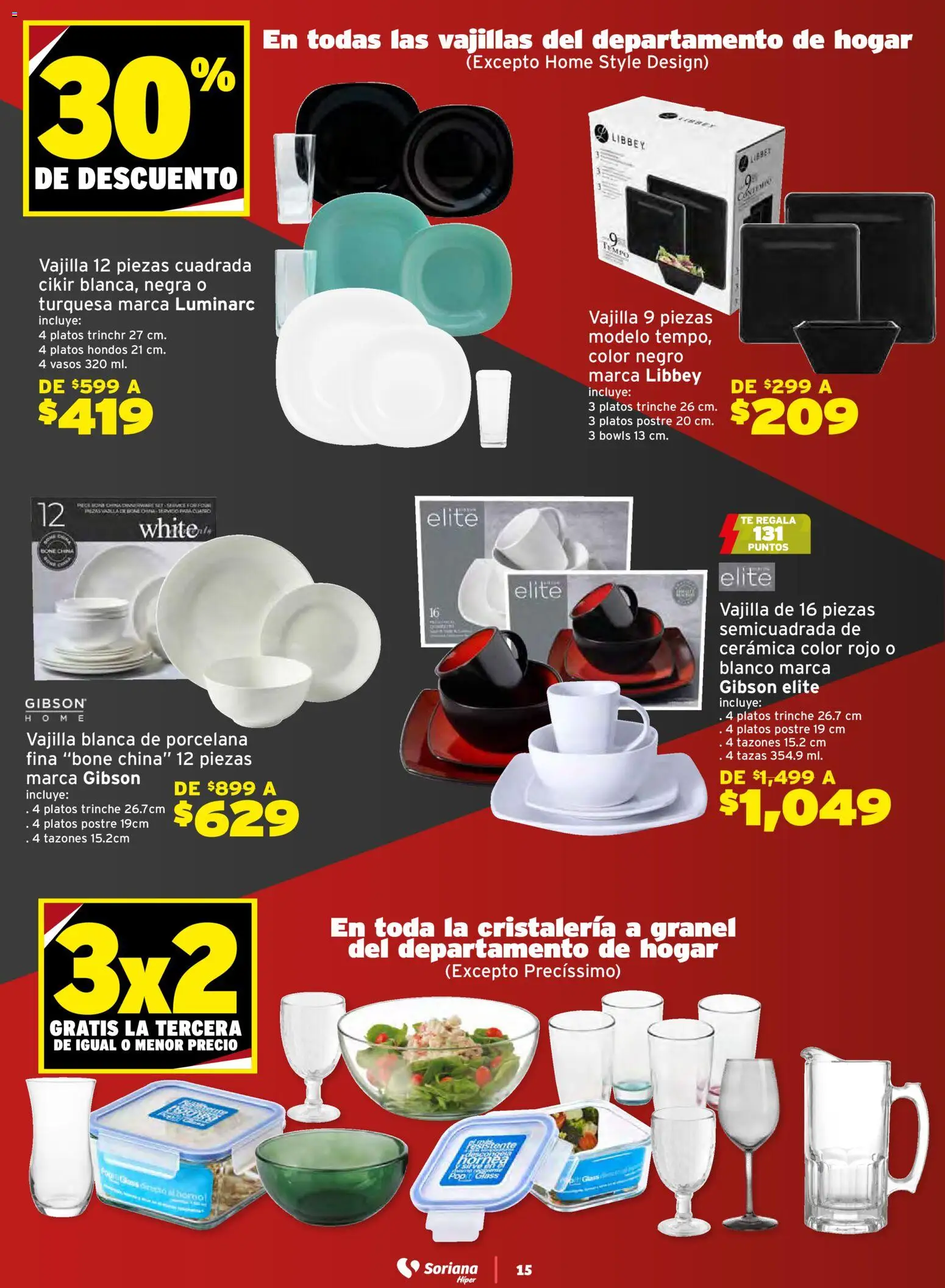 Nuevas ofertas de Soriana válidas en toda la República Mexicana desde el 21.11.2025. ¡Encuentra las mejores ofertas en Soriana - Black Prices Híper Nacional! | Página: 15 | Productos: Té, Vasos