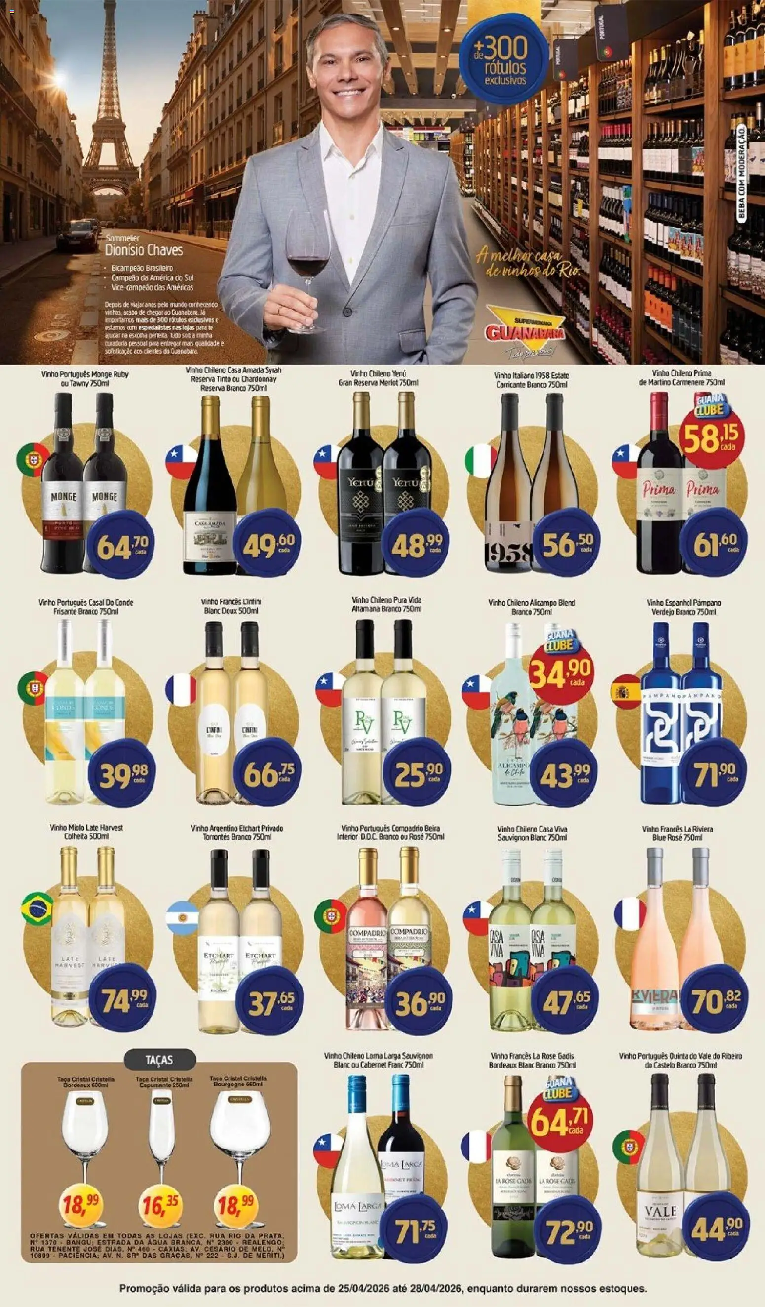 Supermercados Guanabara Folheto - válido de 25.04.2026 | Página: 6 | Produtos: Taças, Vinho