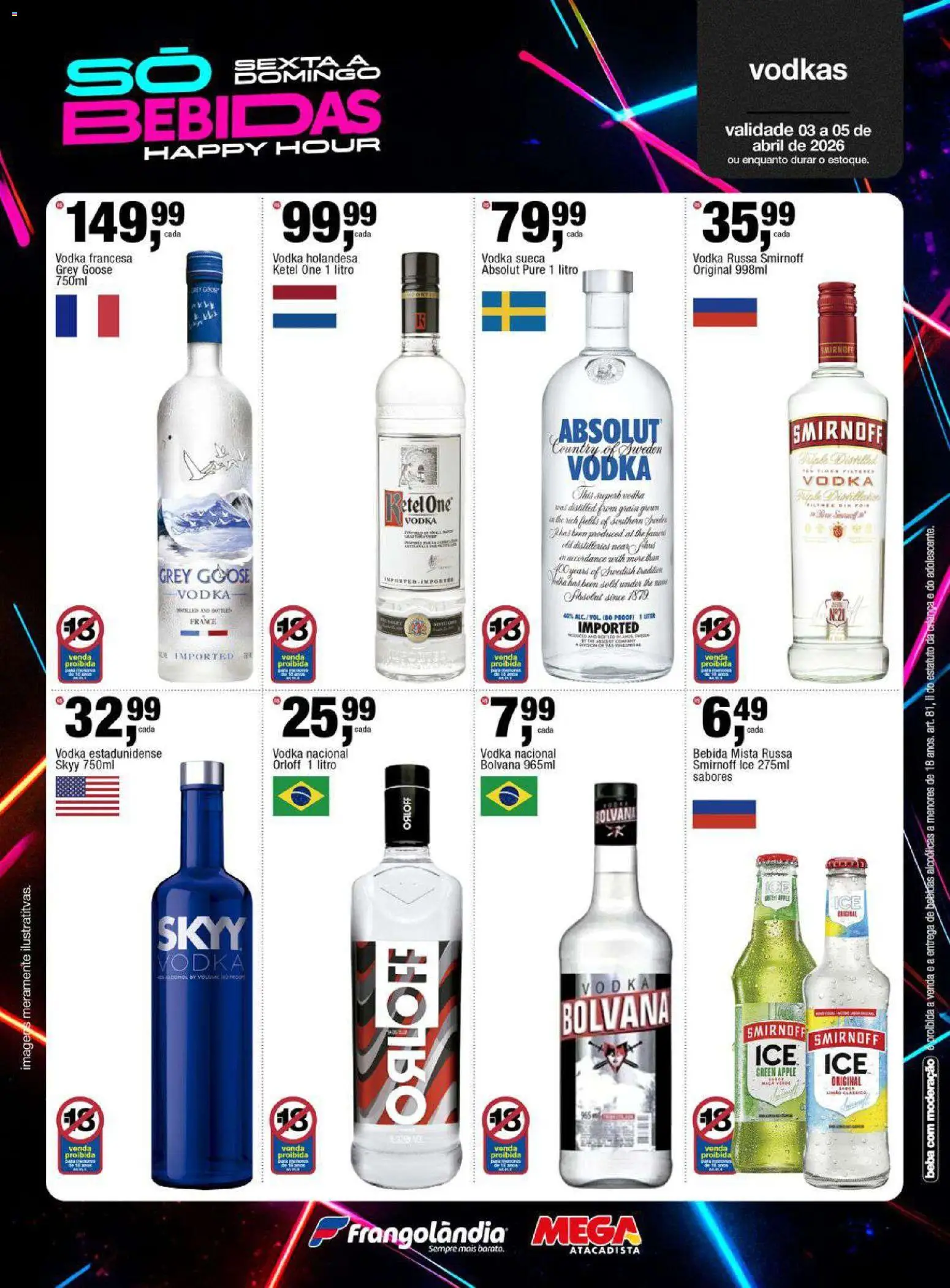 Frangolândia Folheto - válido de 03.04.2026 | Página: 3 | Produtos: Vodka, Bebida