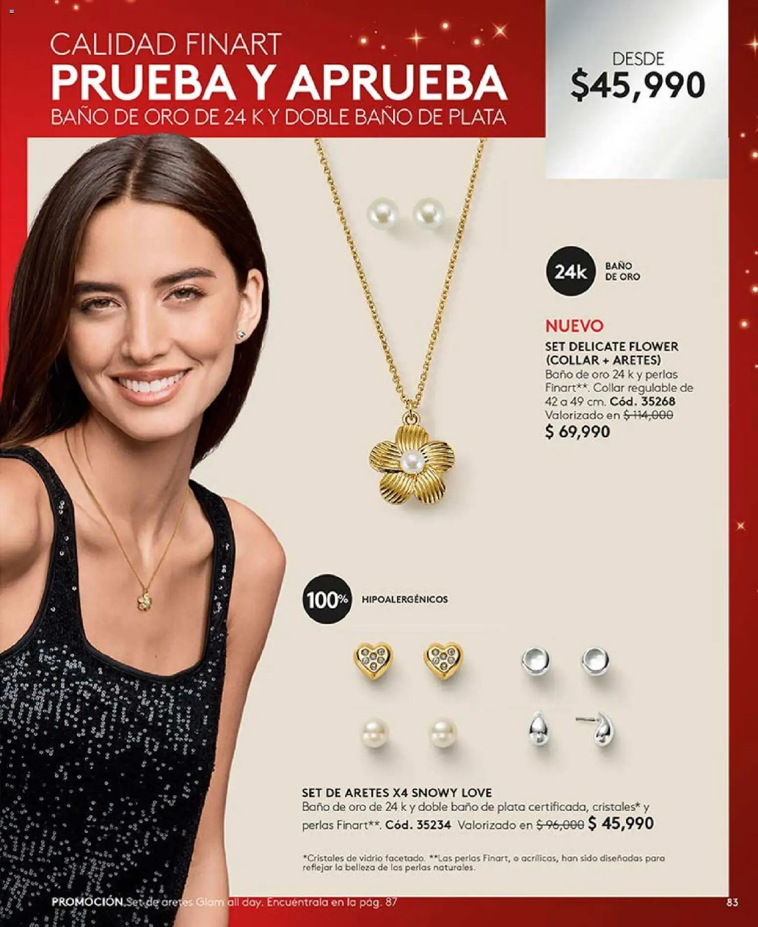 Ésika revista - valida desde el 03.11.2025 | Página: 83 | Productos: Aretes, Baño, Collar