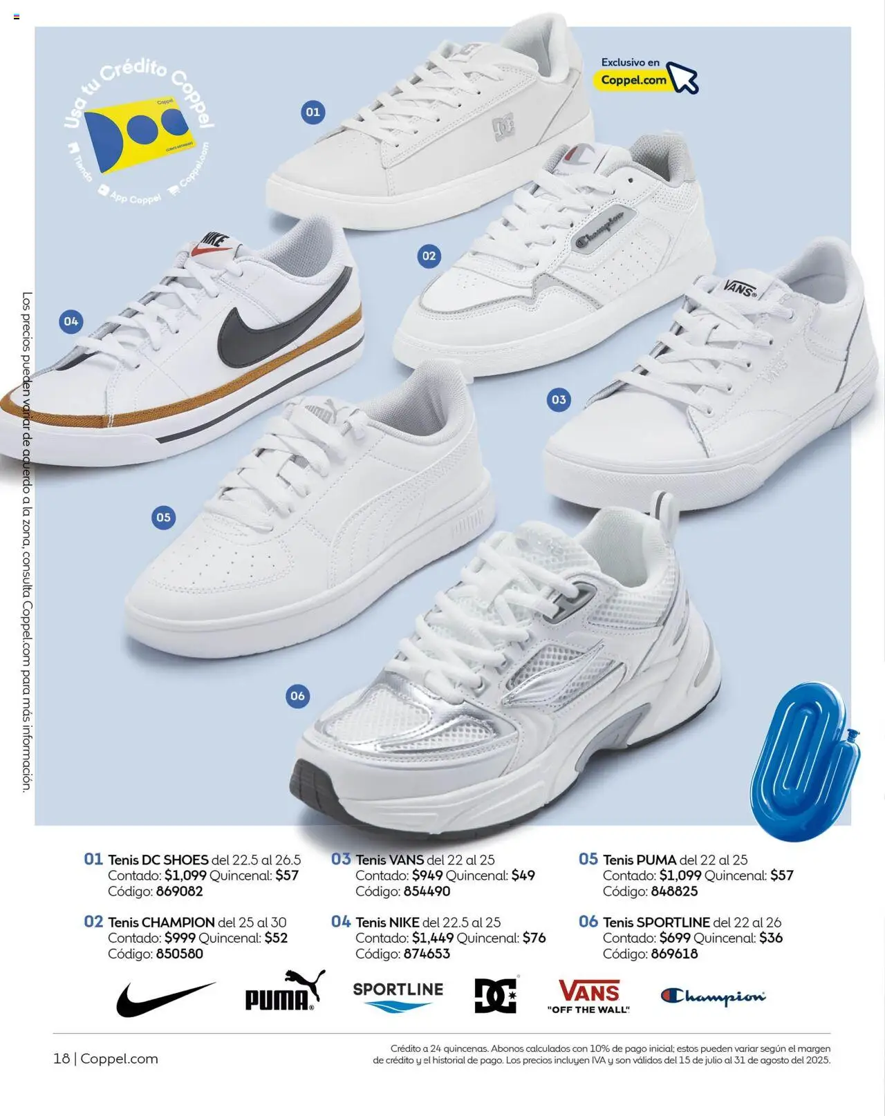 Nuevas ofertas de Coppel válidas en toda la República Mexicana desde el 01.07.2025. ¡Encuentra las mejores ofertas en Coppel catálogo Verano! | Página: 18 | Productos: Tenis