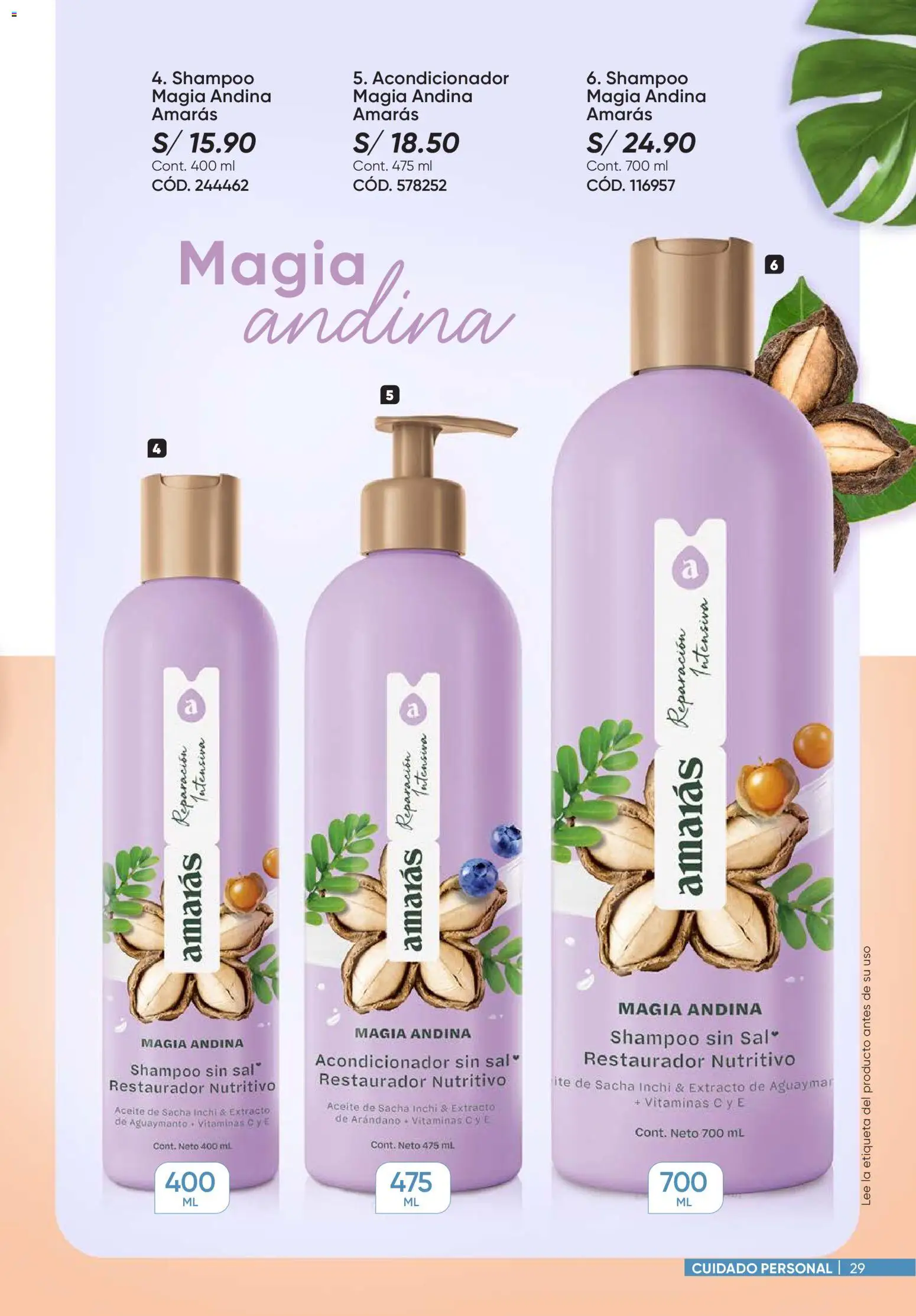 Catálogo Azzorti válido desde 16.02.2026 | Página: 29 | Productos: Shampoo, Acondicionador, Aceite