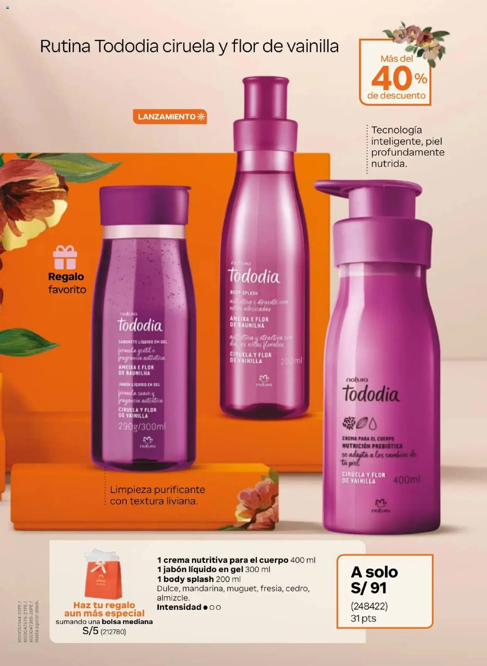 Catálogo Natura válido desde 31.03.2026 | Página: 18 | Productos: Crema para el cuerpo, Jabón, Crema, Bolsa