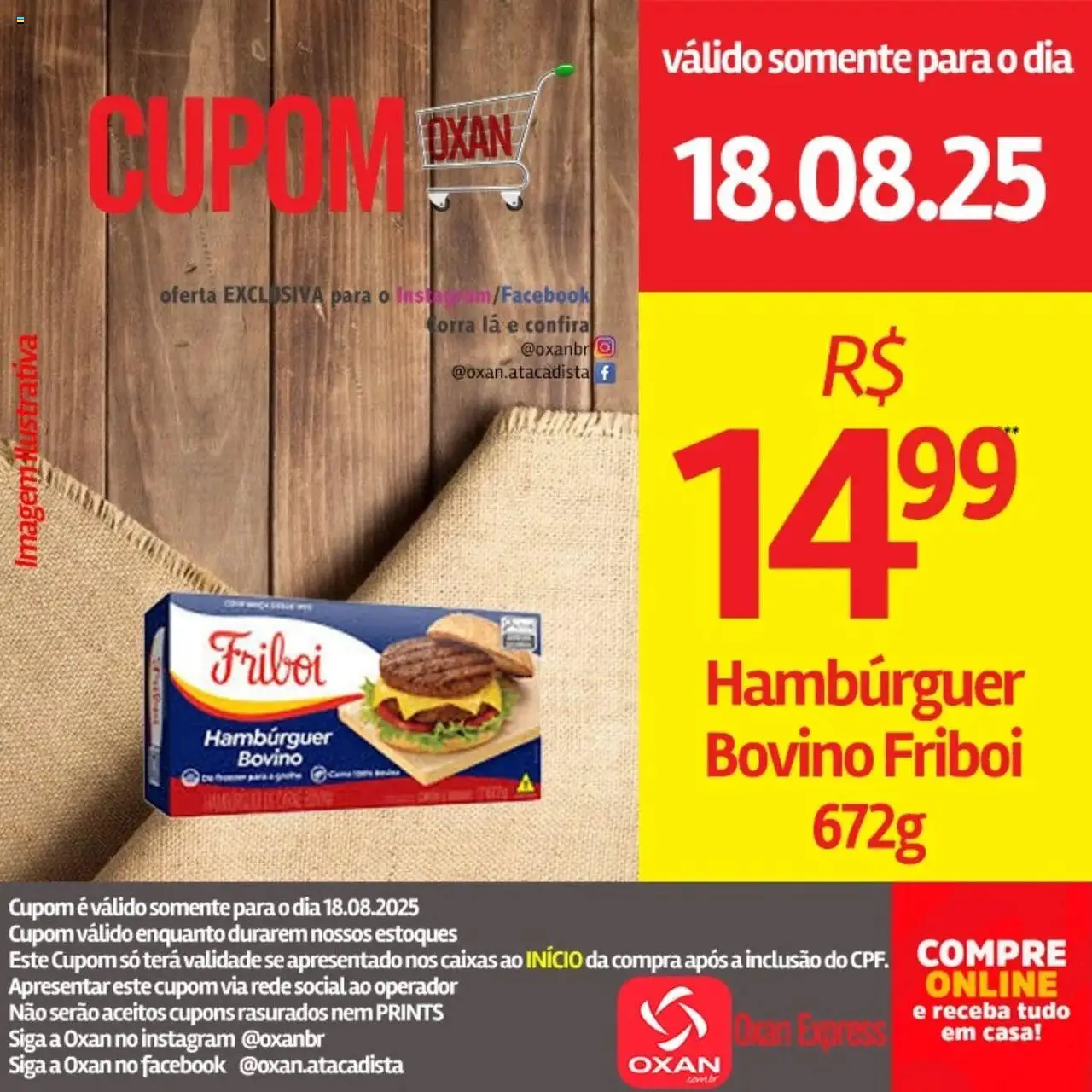 Oxan Atacadista Folheto - válido de 18.08.2025 | Página: 19 | Produtos: Hambúrguer