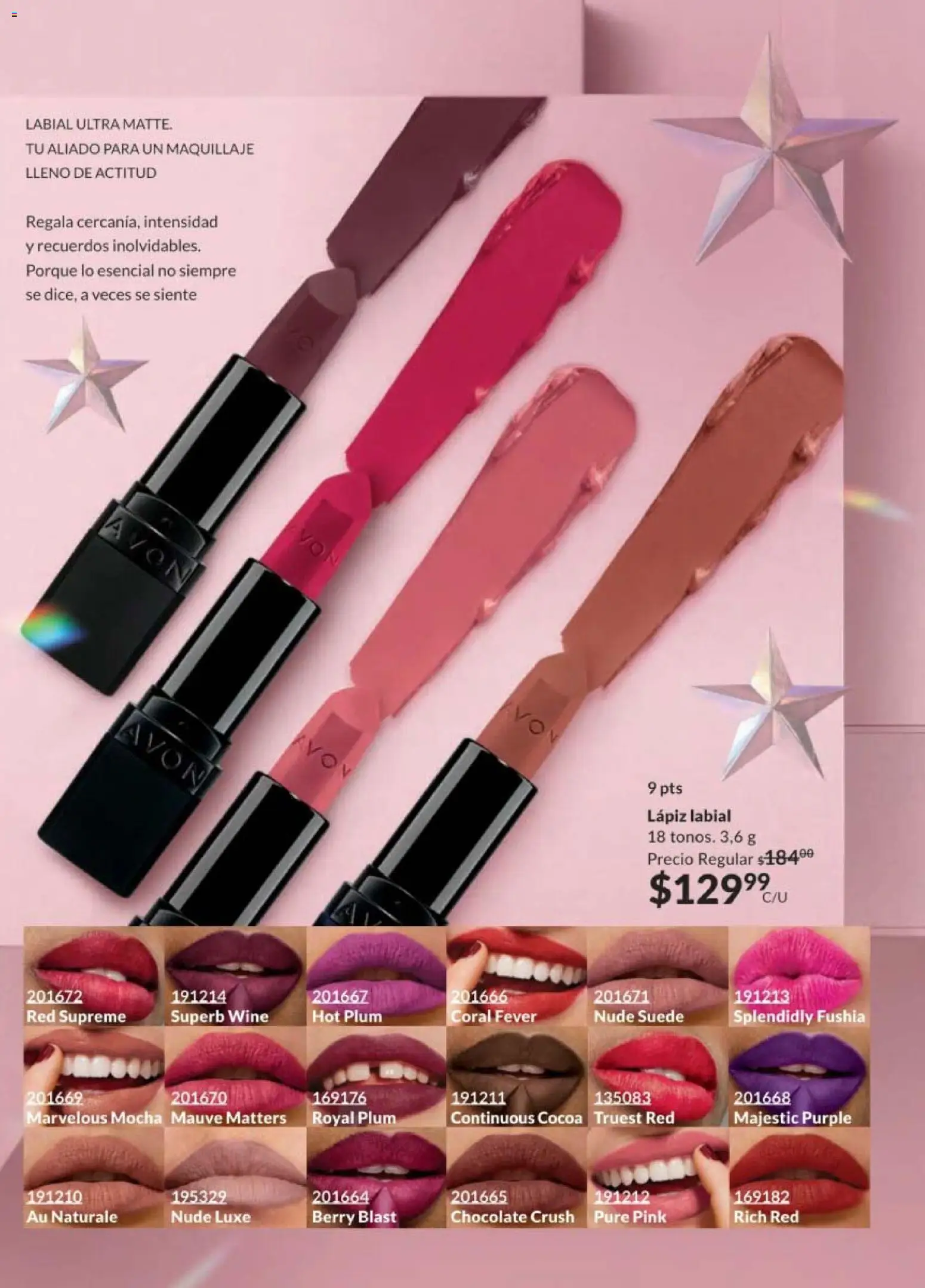 Nuevas ofertas de AVON válidas en toda la República Mexicana desde el 07.11.2025. ¡Encuentra las mejores ofertas en AVON campaña 17 2025! | Página: 93 | Productos: Chocolate, Maquillaje, Lápiz labial