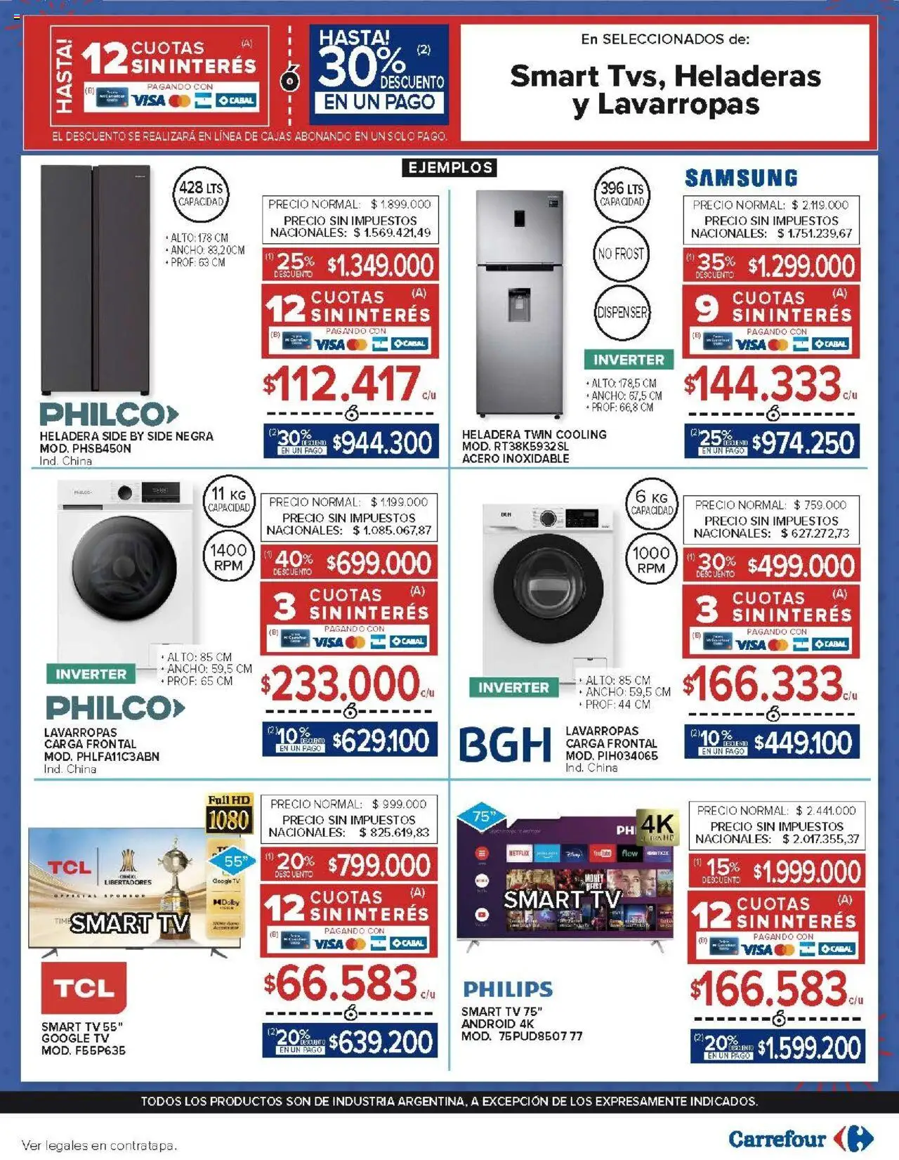 Carrefour - Ofertas - Catamarca │ válido desde el 01.10.2025 | Página: 26 | Productos: Lavarropas, Heladera