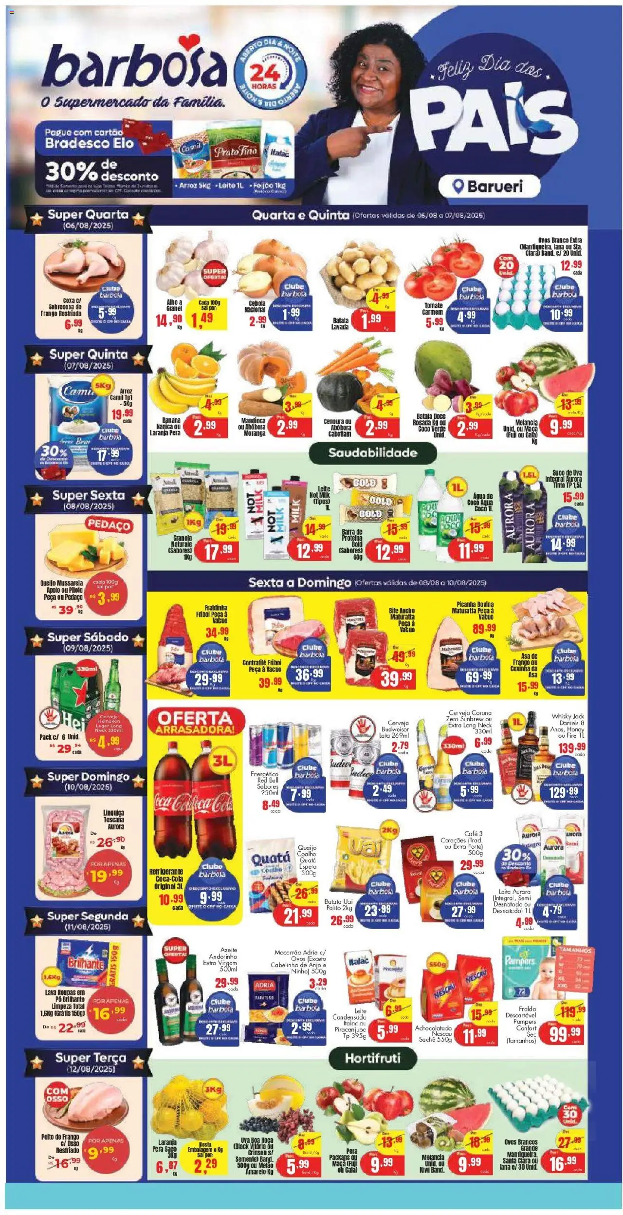 Barbosa Supermercados Folheto - válido de 06.08.2025 | Página: 1 | Produtos: Ancho Maturatta, Whisky, Linguiça, Suco
