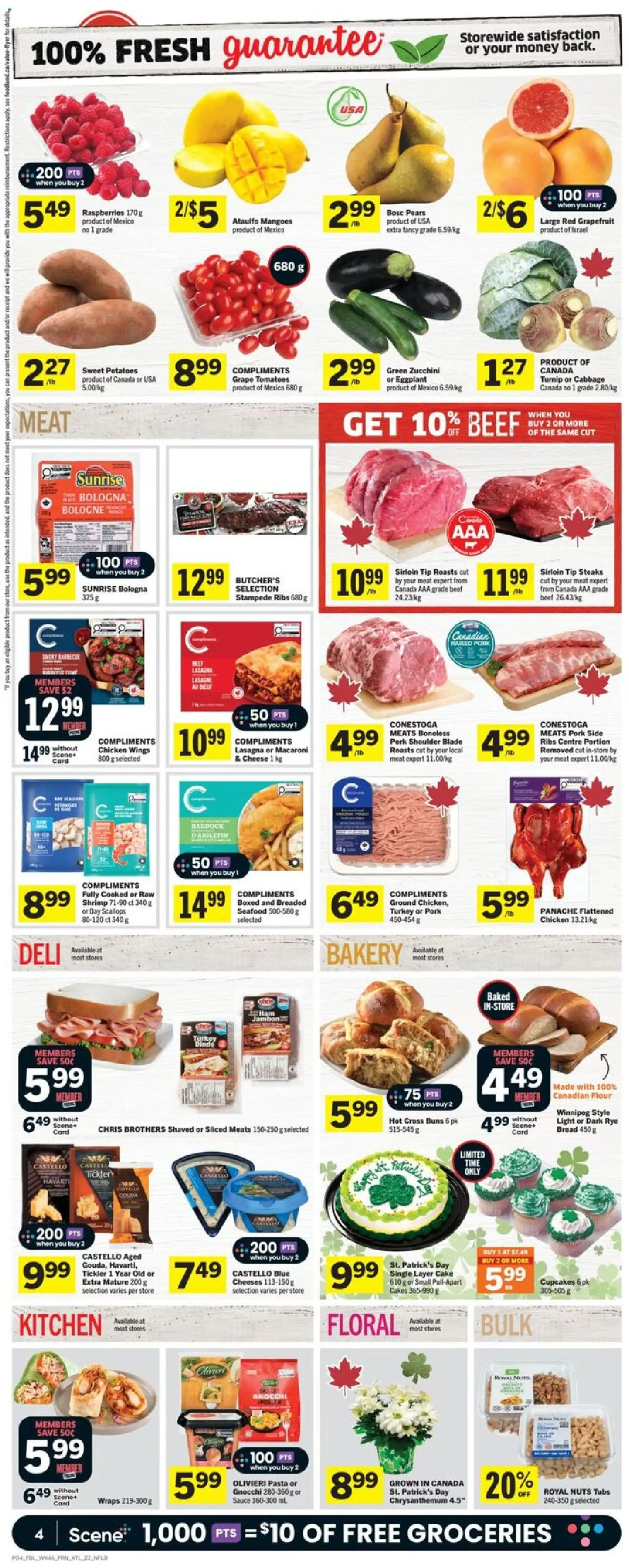 Foodland flyer valid from 12.03.2026 | Page: 5 | Products: Nuts, Potatoes, Bread, Pork