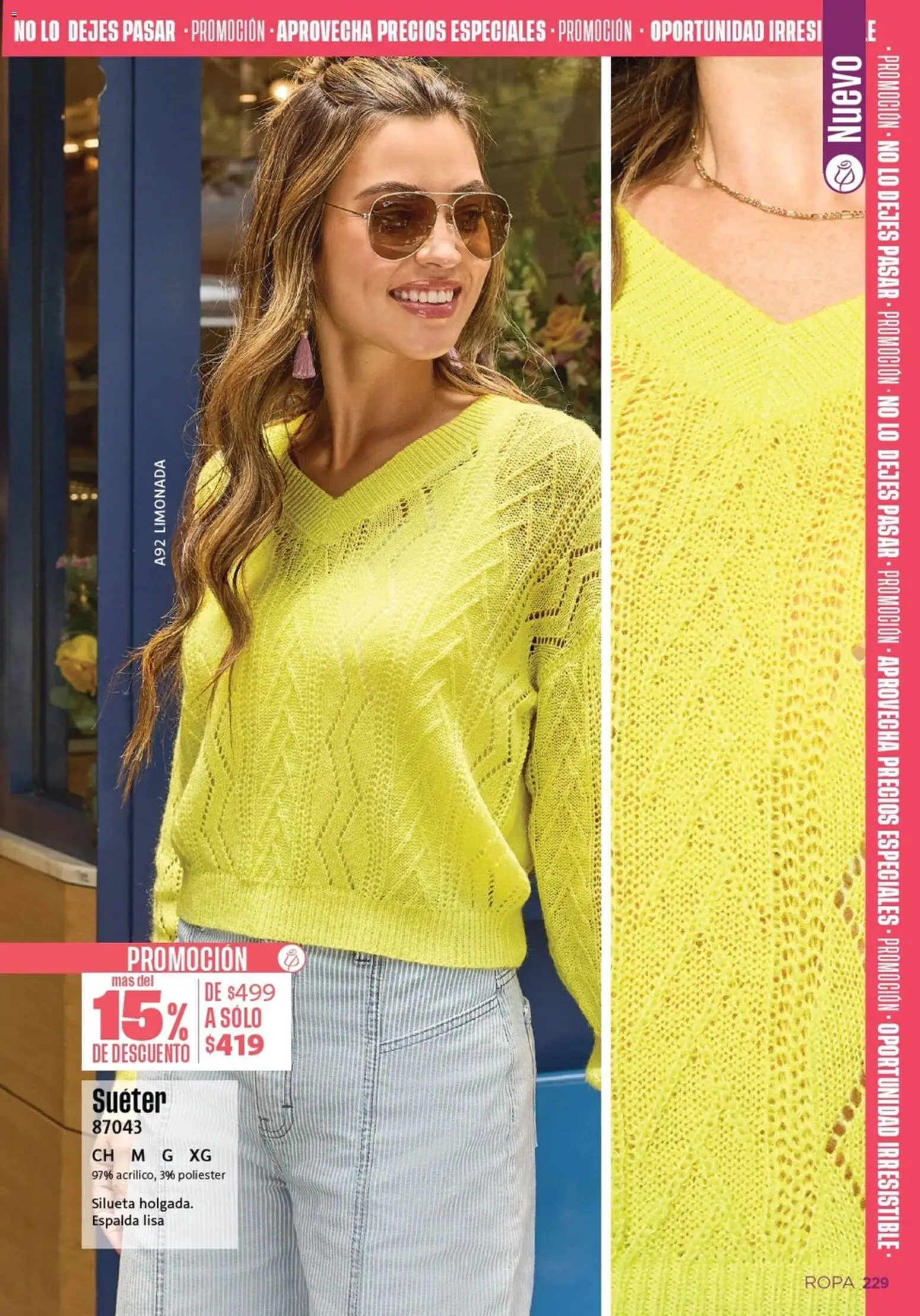 Nuevas ofertas de Ilusión válidas en toda la República Mexicana desde el 01.04.2026. ¡Encuentra las mejores ofertas en Ilusión catálogo Primavera! | Página: 233 | Productos: Suéter, Ropa