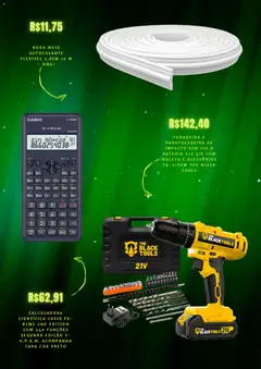 Mercado Livre - Ofertas atuais - Pré-Visualização do folheto da loja Mercado Livre, válido de 01.04.2026 | Página: 2 | Produtos: Furadeira, Bateria, Parafusadeira, Calculadora