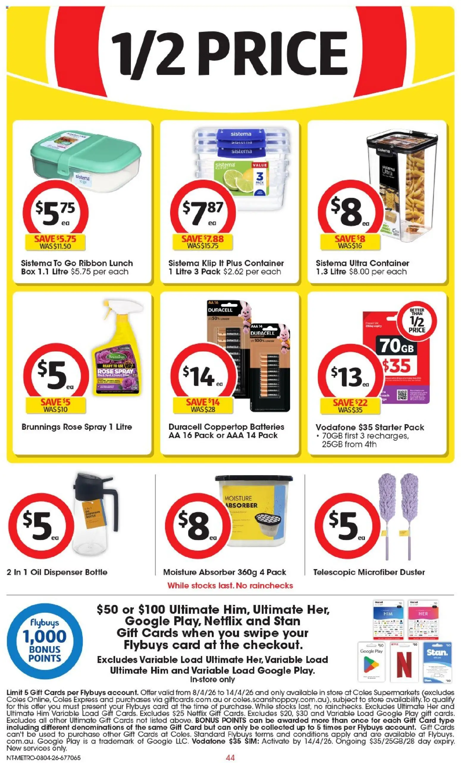 Coles catalogue - valid from 08.04.2026 | Page: 44 | Products: Box, Oil, Batteries