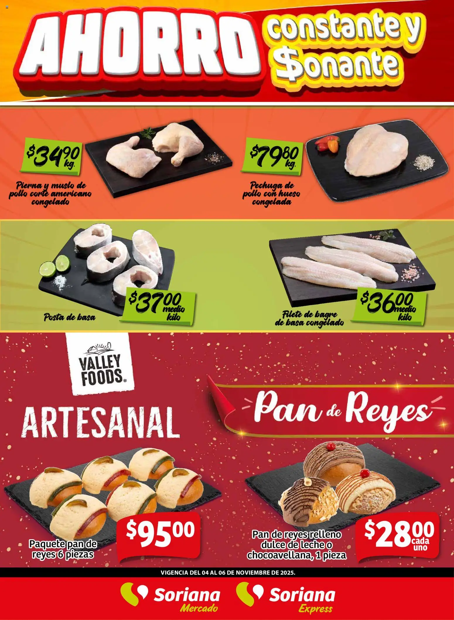 Nuevas ofertas de Soriana válidas en toda la República Mexicana desde el 04.11.2025. ¡Encuentra las mejores ofertas en Soriana - Frescos del Mandado Mercado: Coah, Chih y Dur! | Página: 2 | Productos: Pollo, Dulce de leche, Leche, Pan