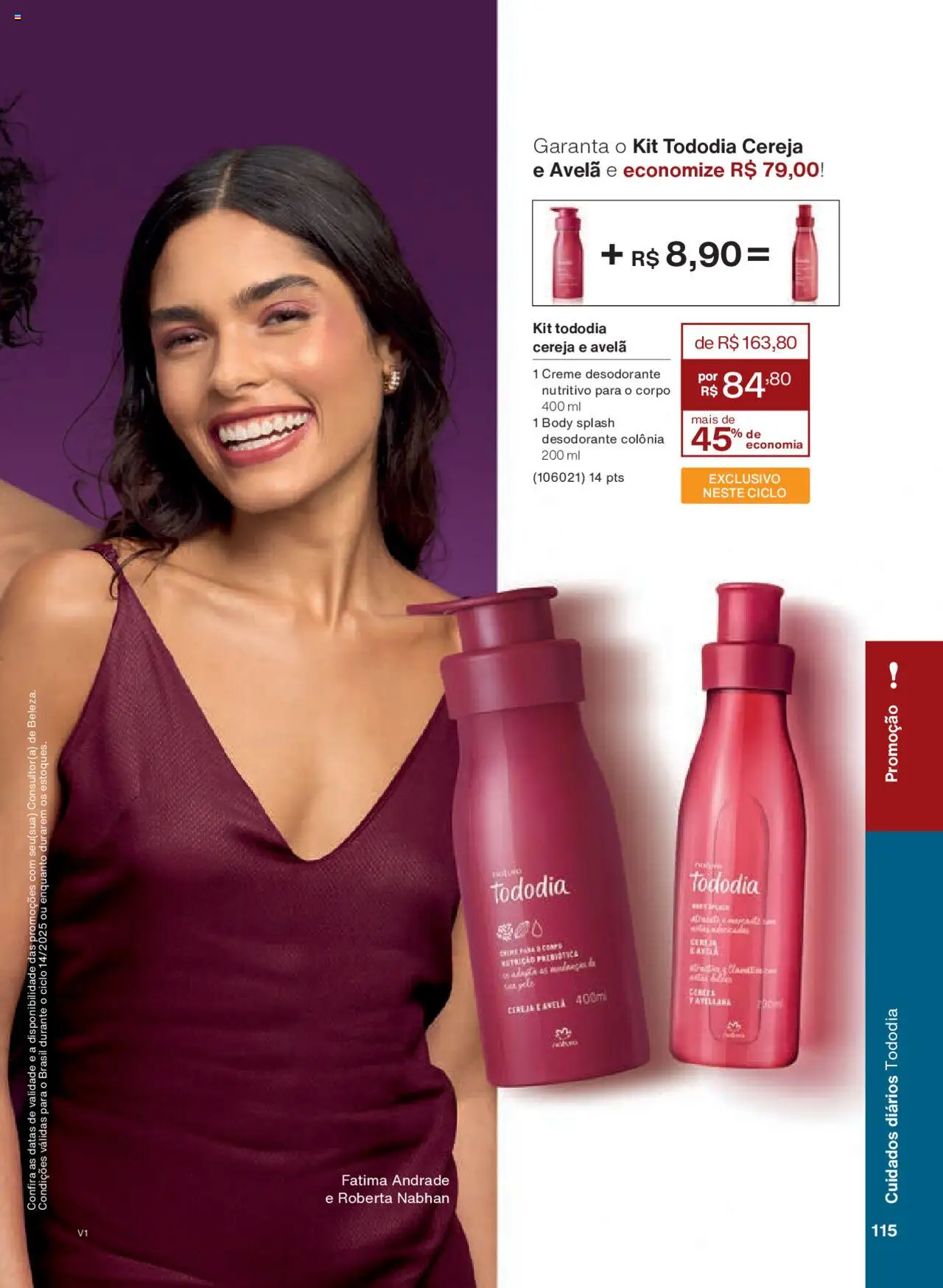 Natura Folheto - válido de 18.08.2025 | Página: 115 | Produtos: Cereja, Creme, Body, Avelã