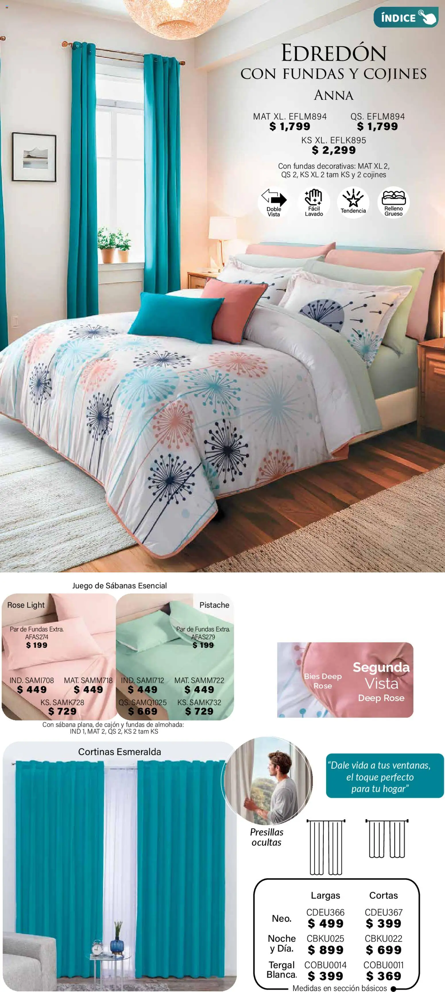 Nuevas ofertas de Colchas Concord válidas en toda la República Mexicana desde el 01.11.2025. ¡Encuentra las mejores ofertas en Colchas Concord Buen Fin! | Página: 130 | Productos: Juego, Almohada, Sabanas, Cortinas