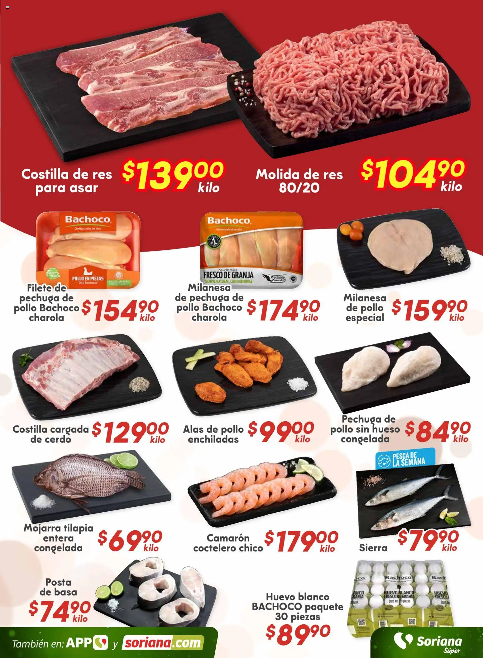 Nuevas ofertas de Soriana válidas en toda la República Mexicana desde el 21.11.2025. ¡Encuentra las mejores ofertas en Soriana - Fin de Semana Súper: Ags, Nay, Jal, Qro, Col, Mich, Gto, Hgo, Tlax, Mor, Pue, Gro, Oax, Edo. de Mex, Valle de México, Za! | Página: 3 | Productos: Pollo, Milanesa, Huevo, Sierra