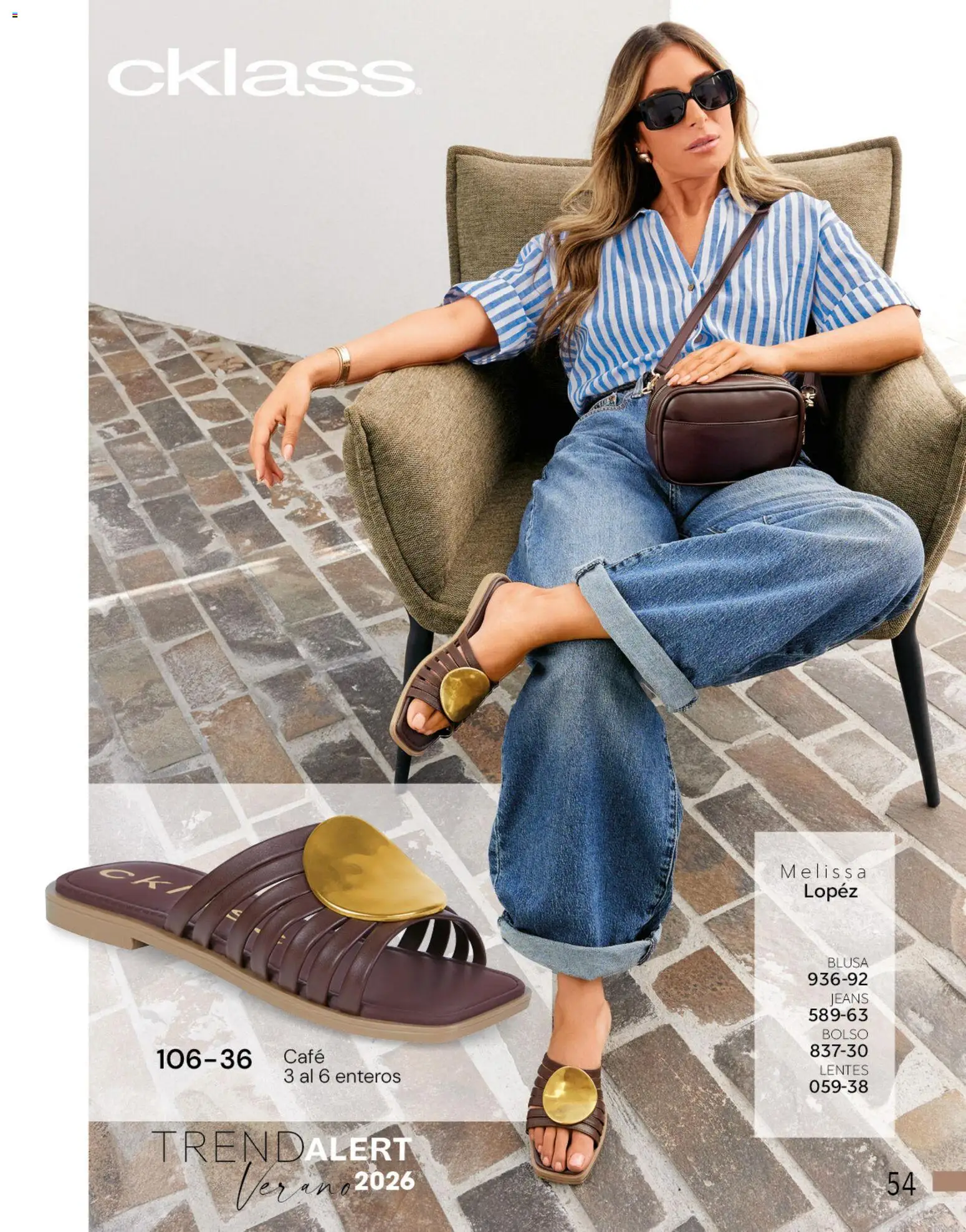 Nuevas ofertas de Cklass válidas en toda la República Mexicana desde el 05.03.2026. ¡Encuentra las mejores ofertas en Cklass catálogo Complemento Verano Ropa! | Página: 289 | Productos: Blusa, Lentes, Bolso, Café