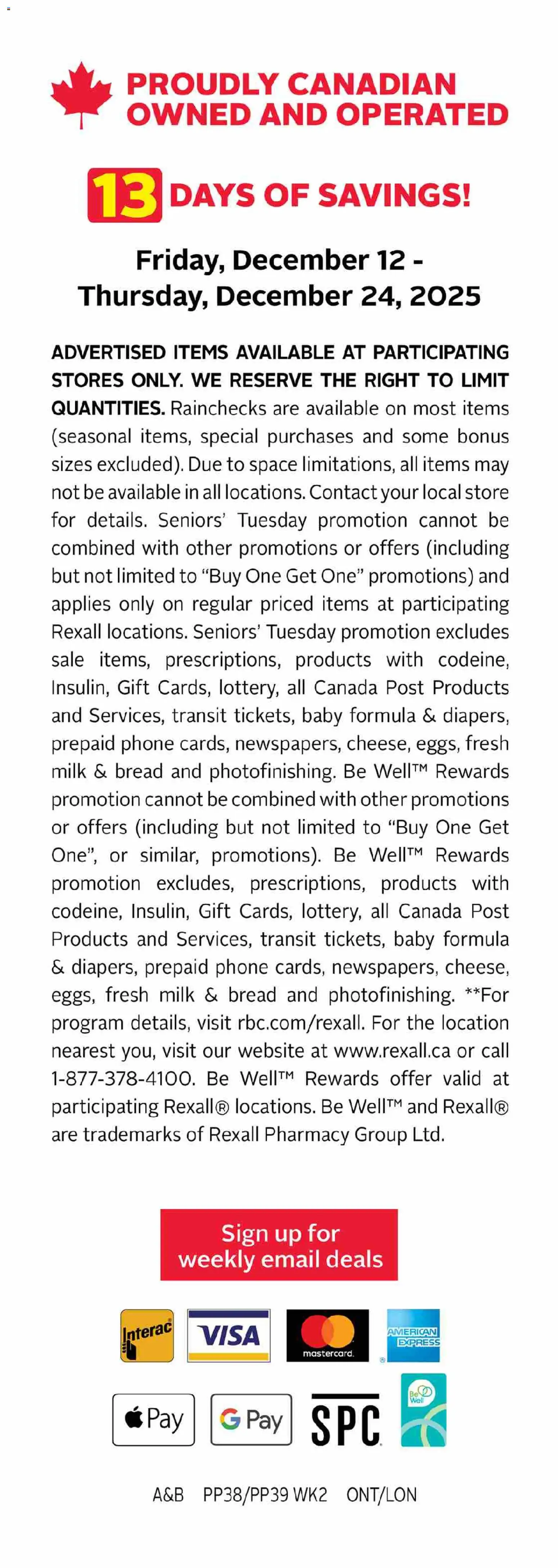 Rexall flyer valid from 19.12.2025 | Page: 35 | Products: Phone, Milk, Bread