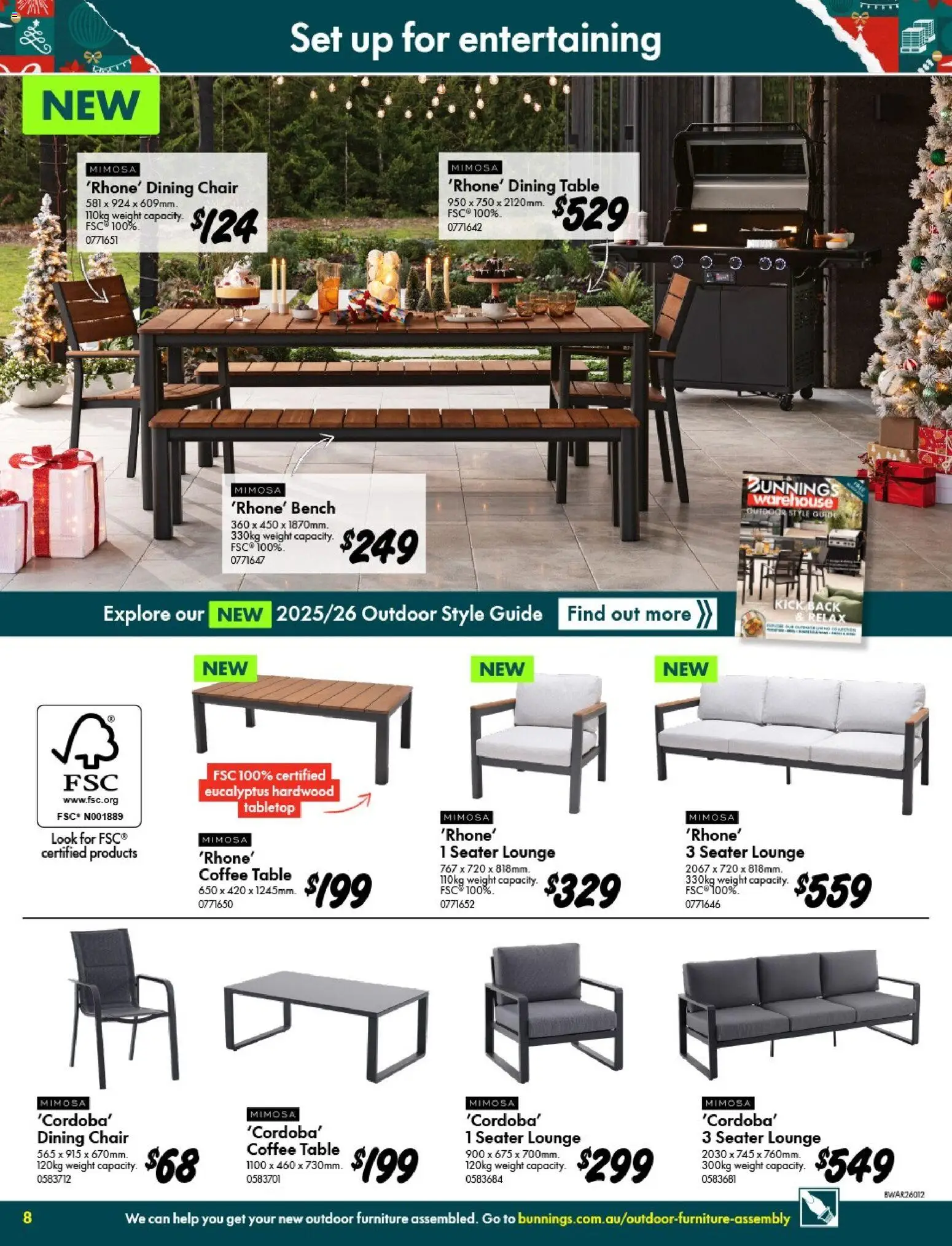 Bunnings Warehouse catalogue - valid from 05.11.2025 | Page: 8 | Products: Chair, Coffee, Outdoor furniture, Weight