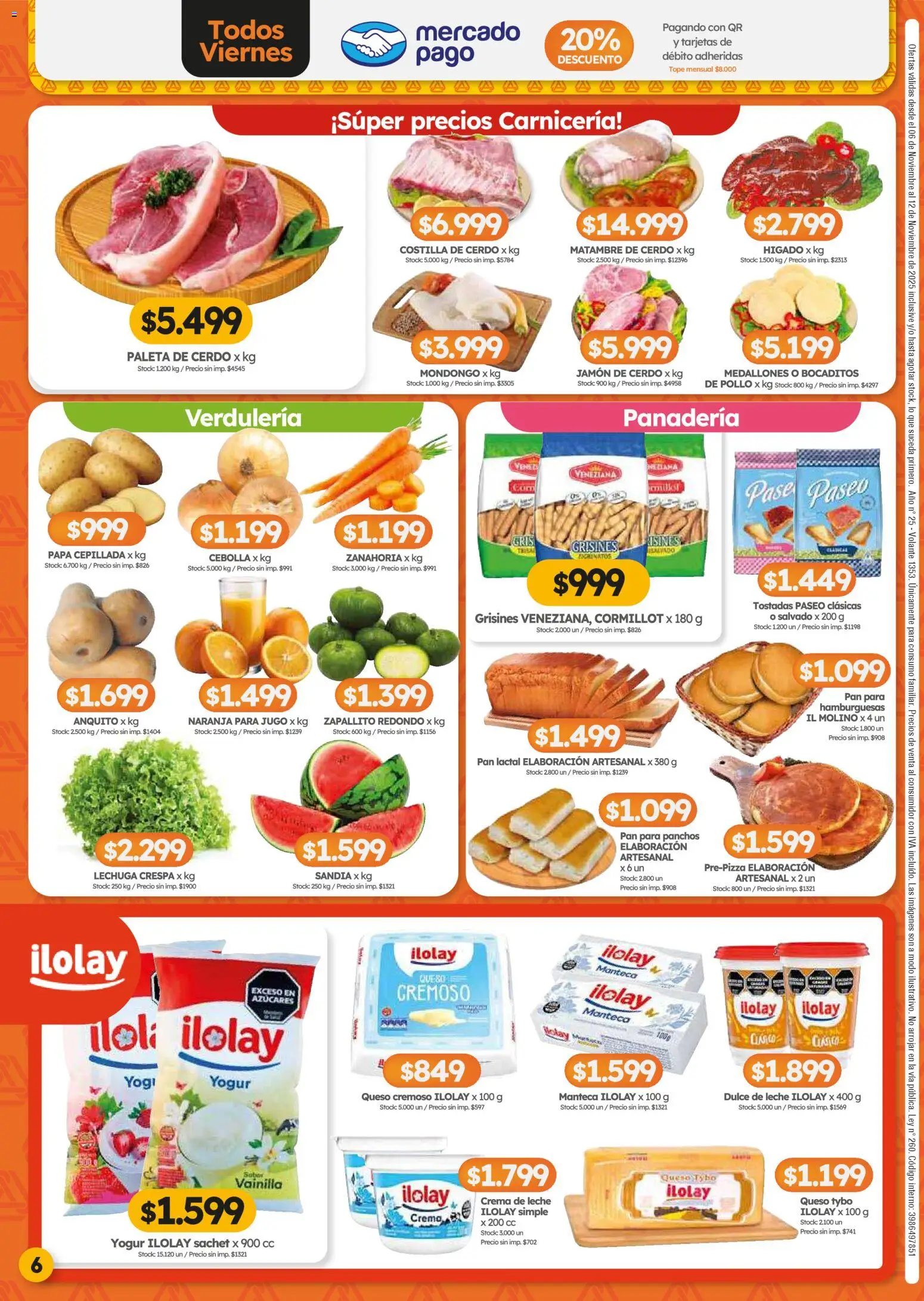 Cordiez ofertas │ válido desde el 06.11.2025 | Página: 6 | Productos: Sandía, Manteca, Jamón, Crema