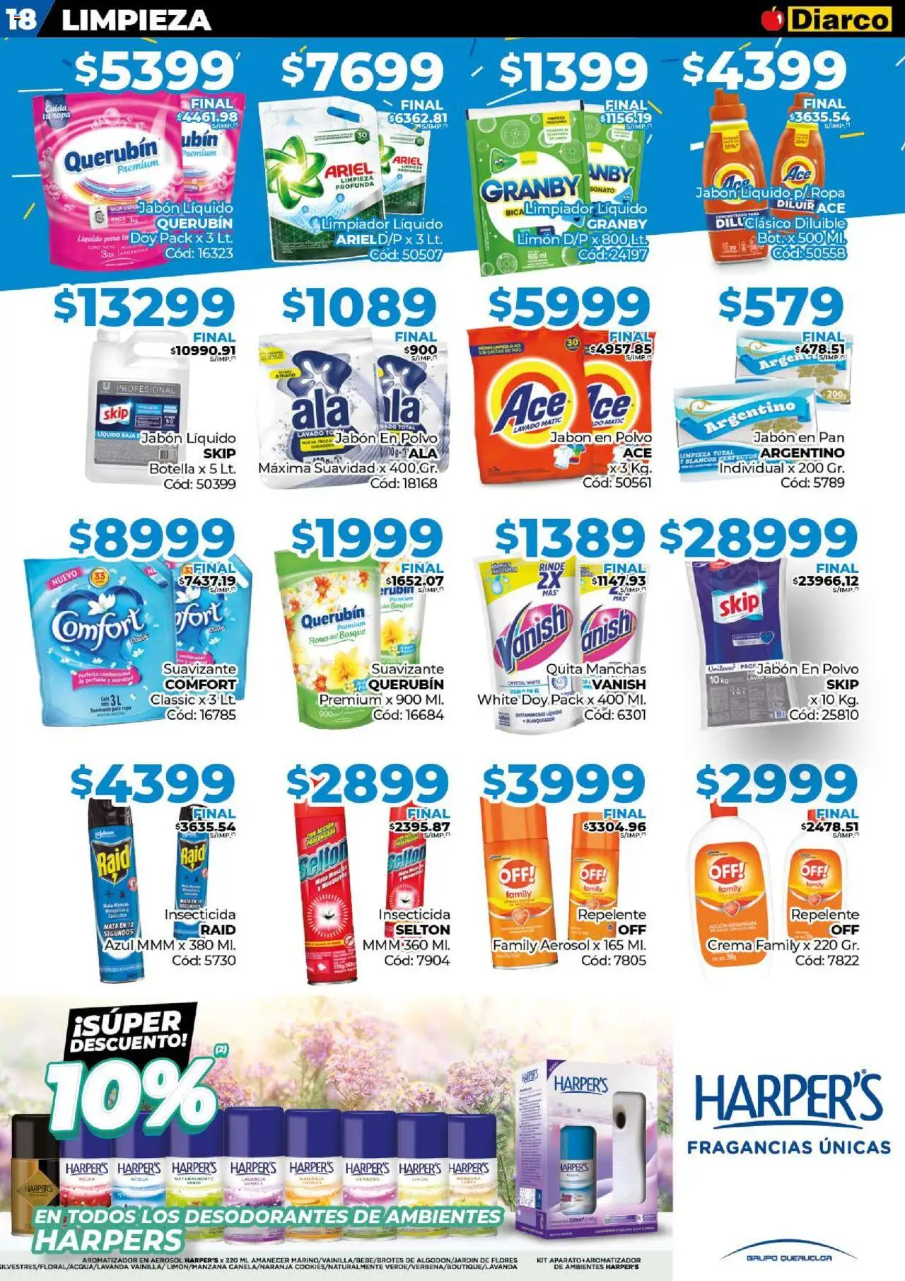 Diarco ofertas │ válido desde el 18.08.2025 | Página: 18 | Productos: Aromatizador, Jabón líquido, Jabón, Suavizante