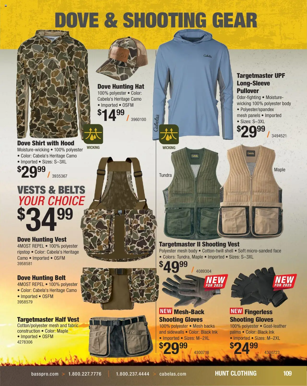 Cabela's Hunting Master 25 - valid from 11.08.2025 | Page: 109 | Products: Ink, Shirt, Gloves, Belt
