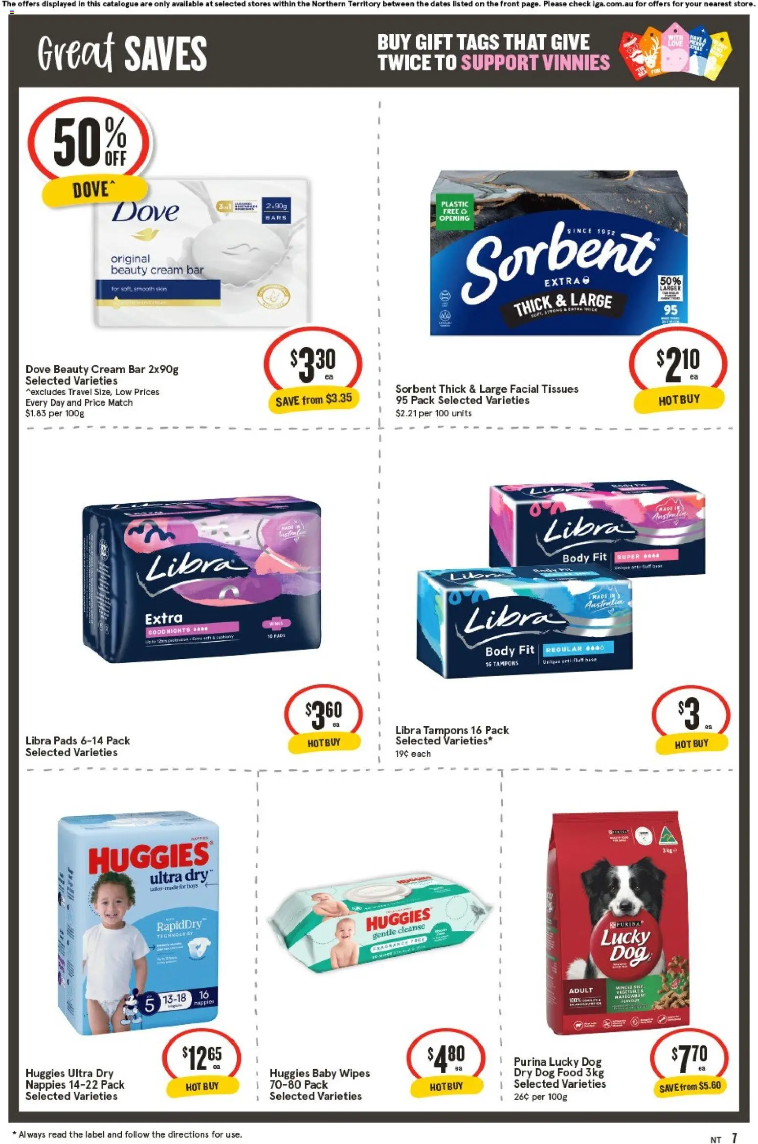 IGA catalogue - valid from 12.11.2025 | Page: 8 | Products: Dog food, Cream, Tampons, Tissues