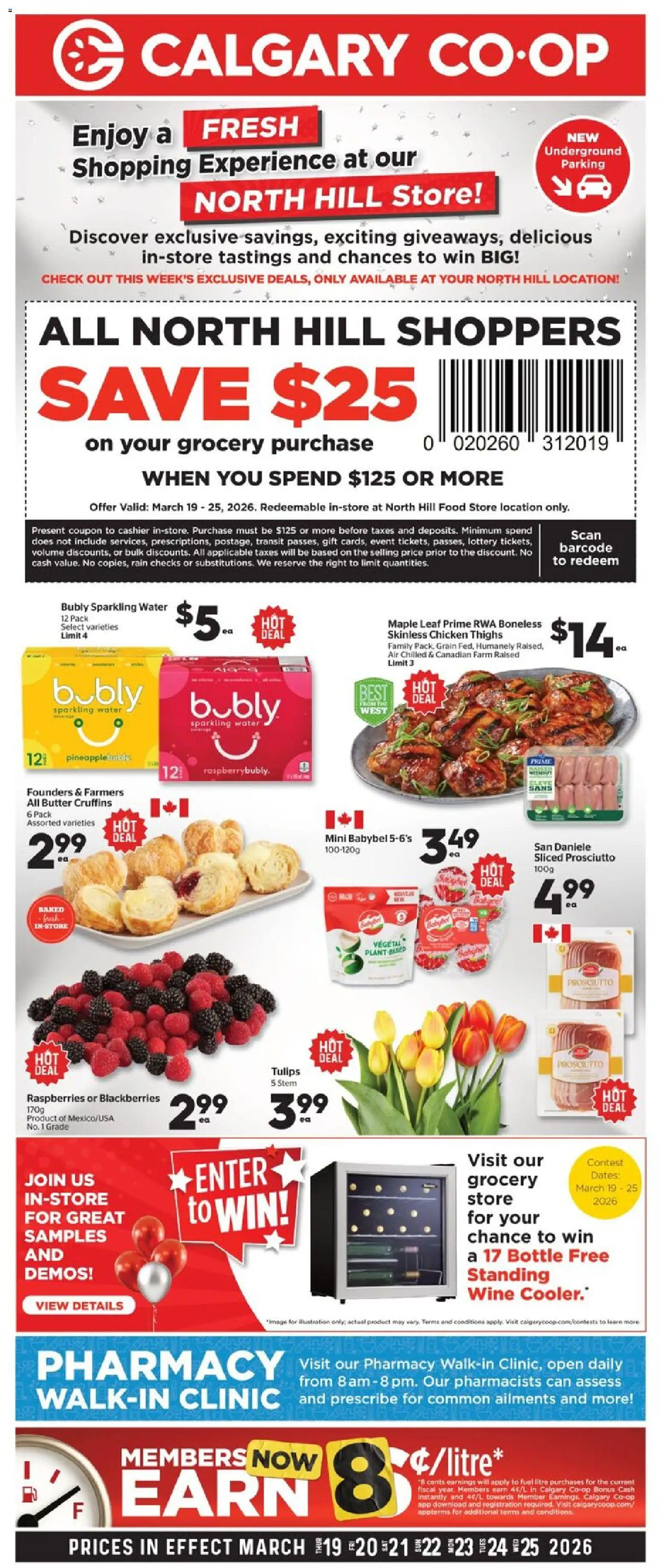 Calgary Co-op flyer valid from 19.03.2026 | Page: 1 | Products: Butter, Wine, Chicken