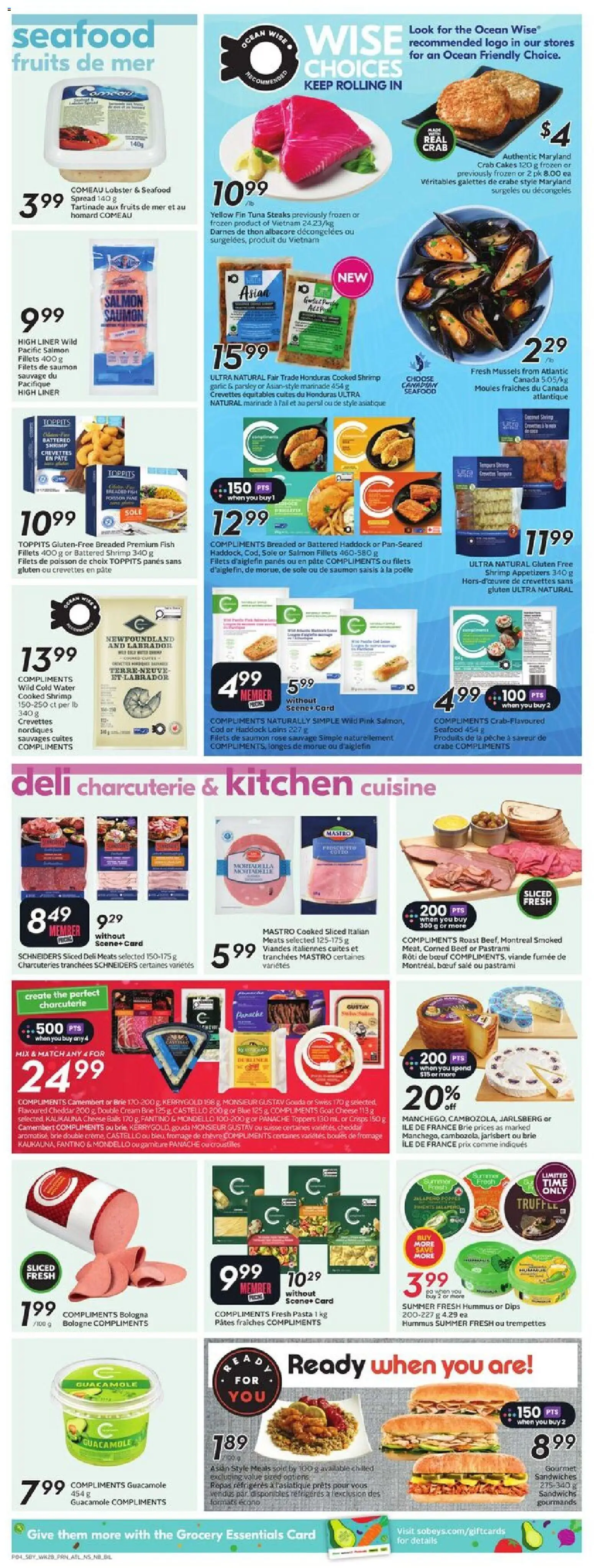 Sobeys flyer valid from 06.11.2025 | Page: 7 | Products: Beef, Pasta, Cream, Cheese