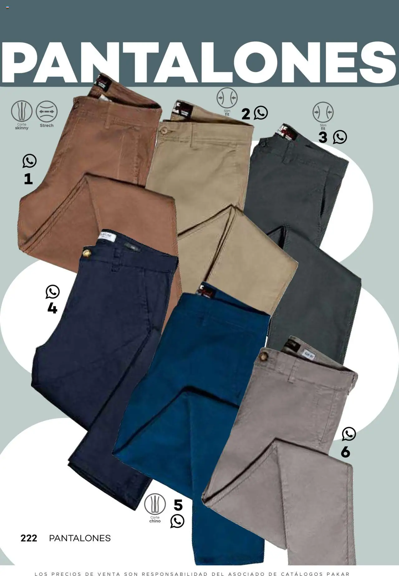 Nuevas ofertas de SC Pakar válidas en toda la República Mexicana desde el 31.01.2025. ¡Encuentra las mejores ofertas en SC Pakar catálogo Ropa! | Página: 222 | Productos: Pantalones