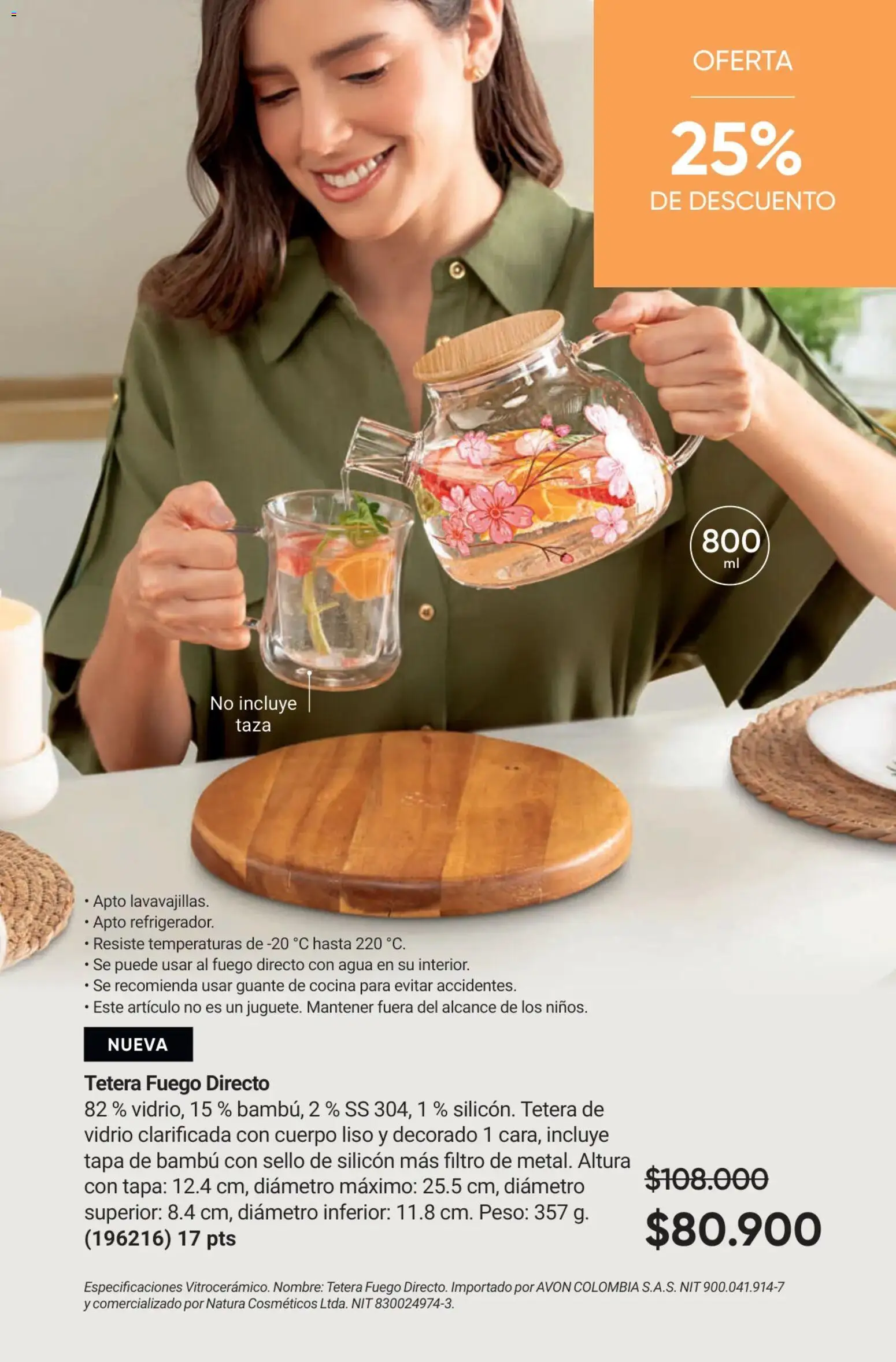 Avon revista - valida desde el 02.01.2026 | Página: 47 | Productos: Agua, Guante de cocina, Taza, Tetera