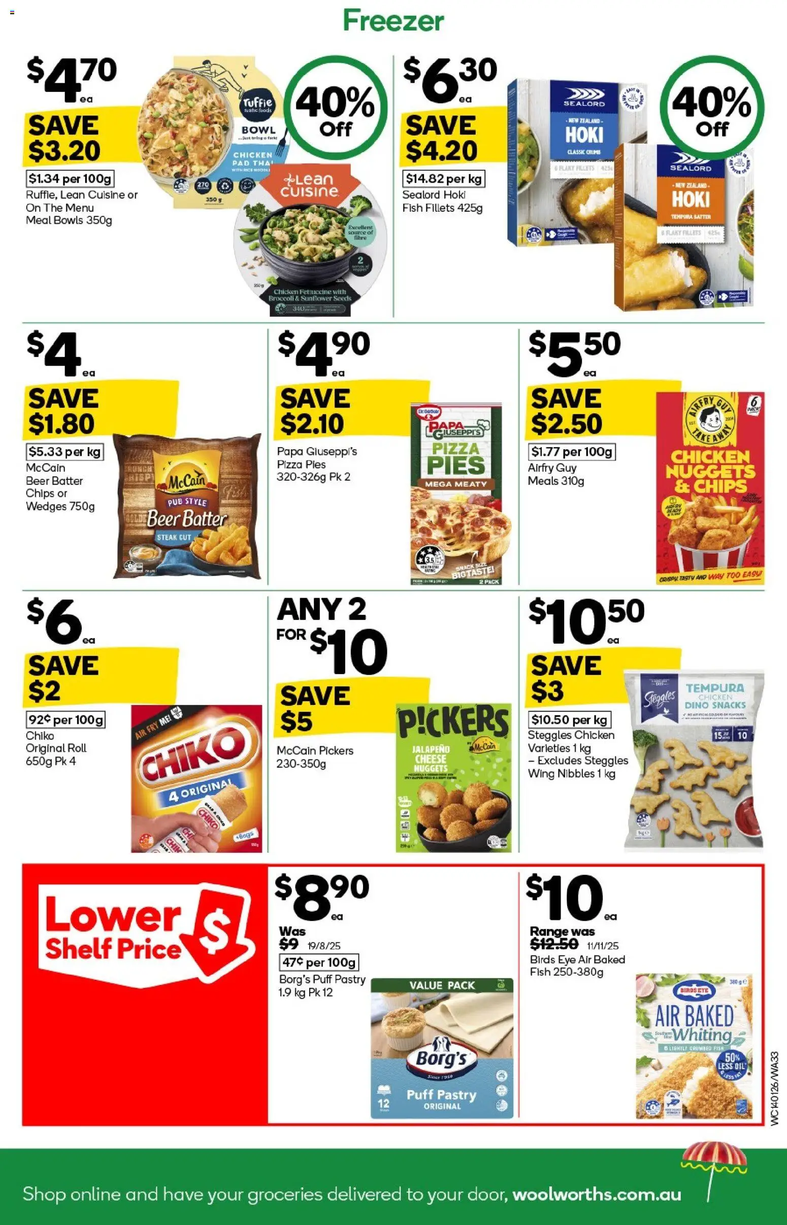Woolworths catalogue - valid from 14.01.2026 | Page: 33 | Products: Shelf, Chicken, Fish, Chips