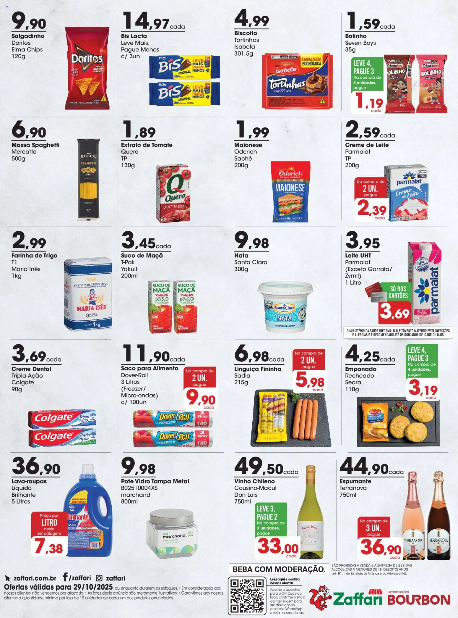 Zaffari Folheto - válido de 29.10.2025 | Página: 2 | Produtos: Espumante, Farinha de trigo, Creme, Creme dental