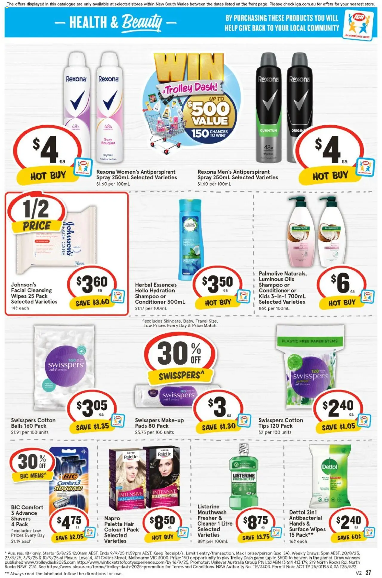 IGA catalogue - valid from 13.08.2025 | Page: 28 | Products: Cleaner, Shampoo, Mouthwash, Herbal