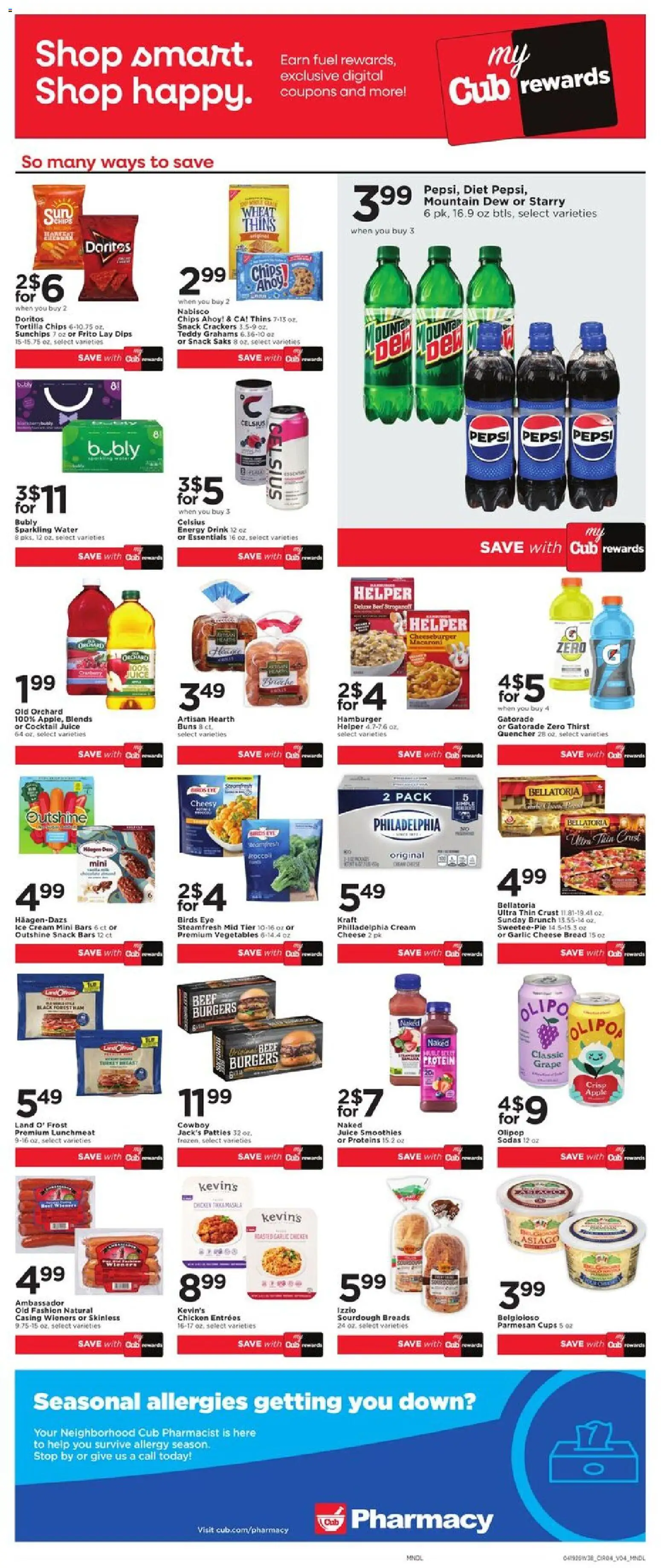 Cub Foods Weekly Ad - valid from 19.04.2026 | Page: 6 | Products: Juice, Beef, Cream, Garlic