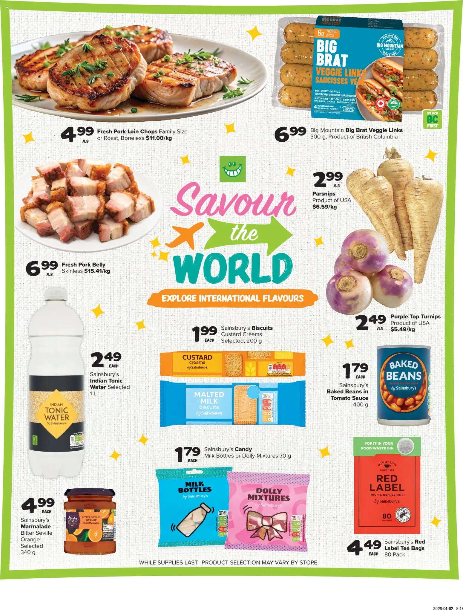 Thrifty Foods flyer valid from 16.04.2026 | Page: 15 | Products: Tea, Milk, Pork