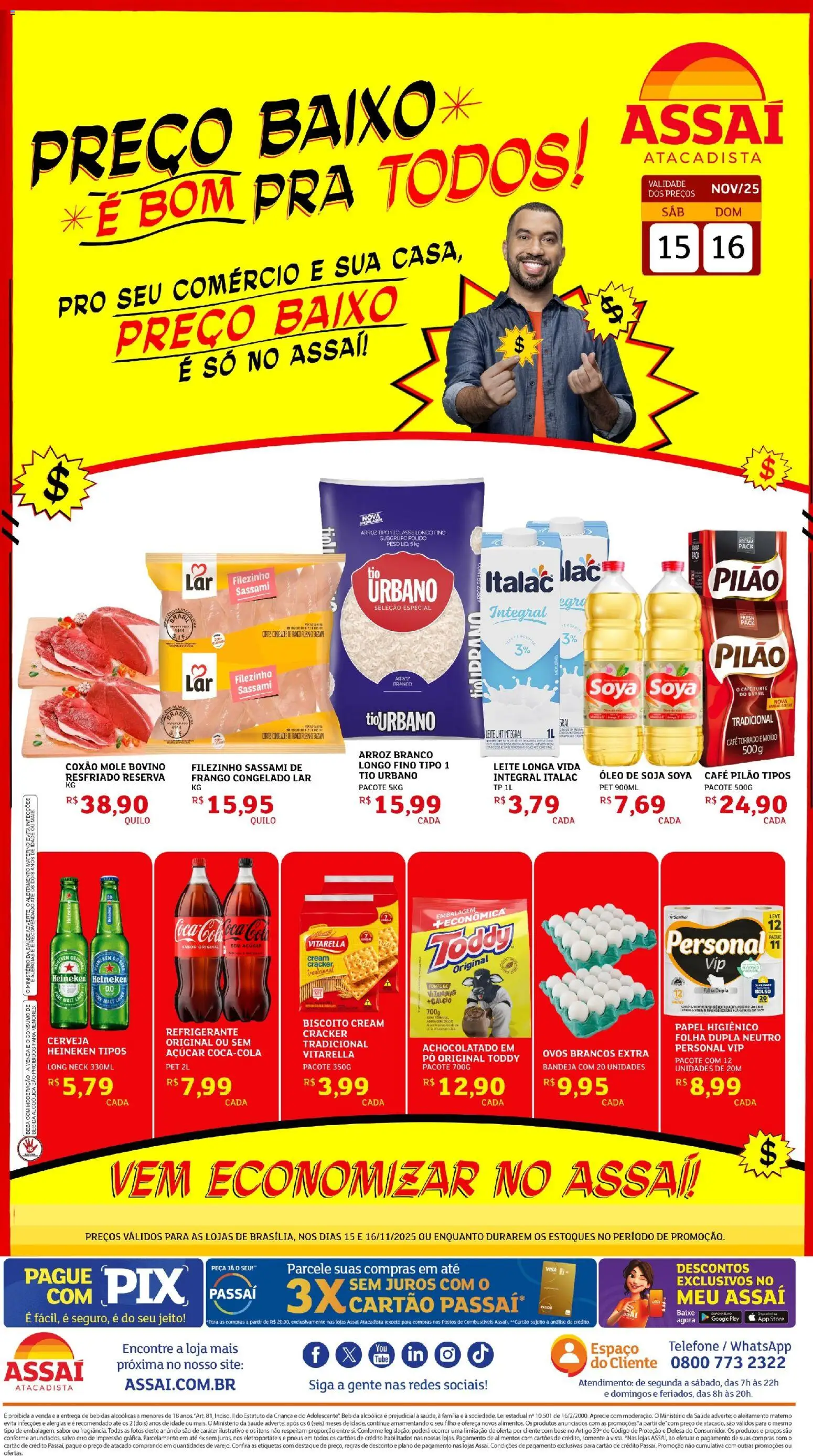 Assaí Atacadista Folheto - válido de 30.11.2025 | Página: 1 | Produtos: Achocolatado, Leite, Óleo, Bandeja