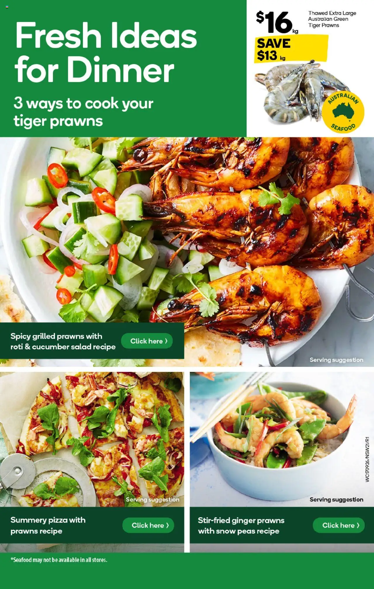 Woolworths catalogue - valid from 17.09.2025 | Page: 19 | Products: Pizza, Prawns, Salad, Seafood