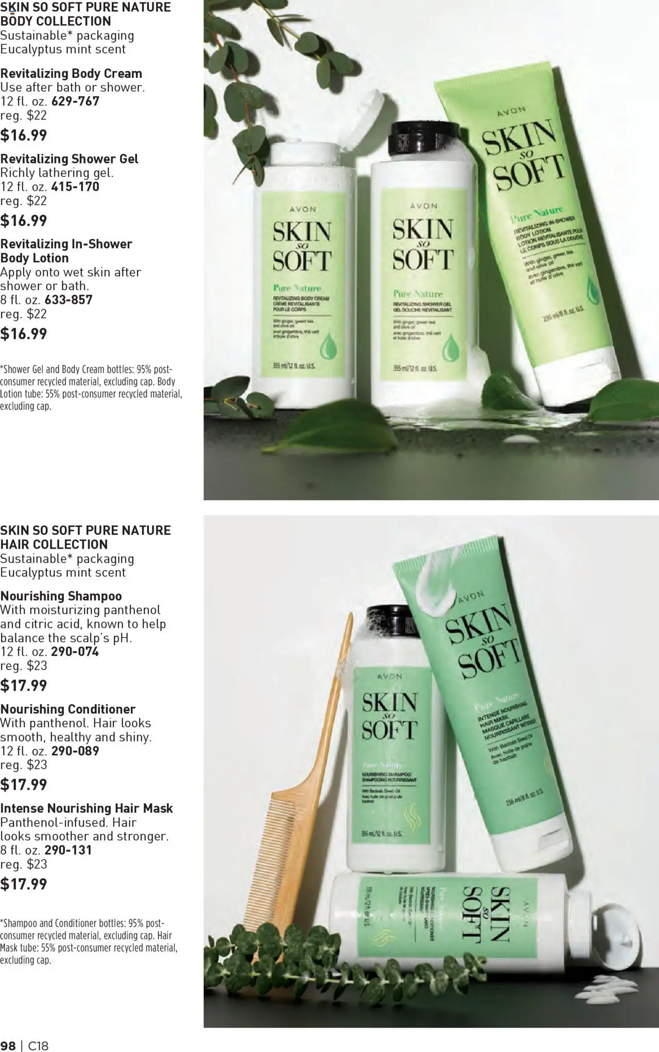 Avon Brochure - valid from 27.08.2025 | Page: 98 | Products: Shampoo, Hair mask, Shower gel, Cream
