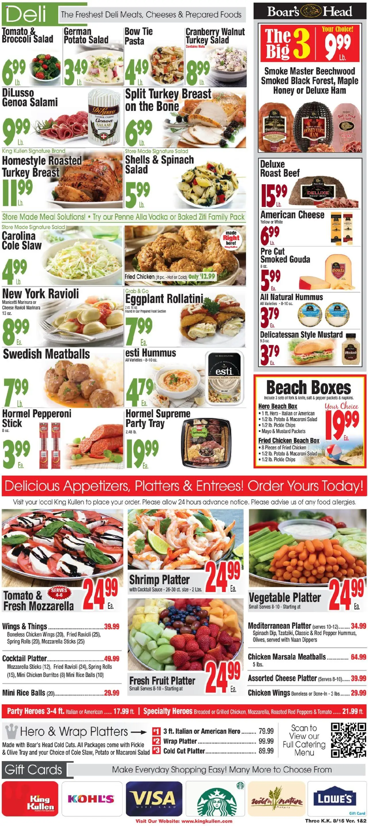 King Kullen Weekly Ad - valid from 14.08.2025 | Page: 3 | Products: Broccoli, Salami, Sauce, Salt