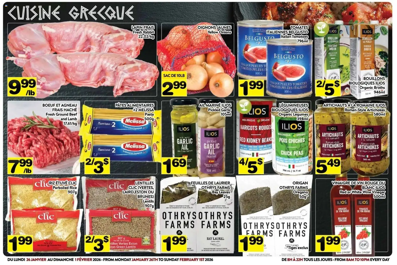 Pa Supermarché flyer valid from 26.01.2026 | Page: 3 | Products: Rice, Beef, Chicken, Tomatoes
