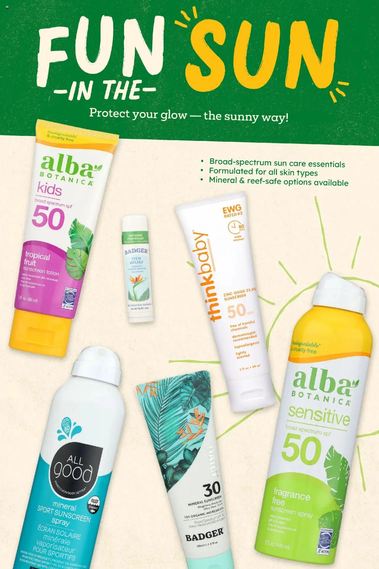Sprouts Monthly Ad - valid from 25.06.2025 | Page: 33 | Products: Zinc, Fragrance, Sunscreen, Water