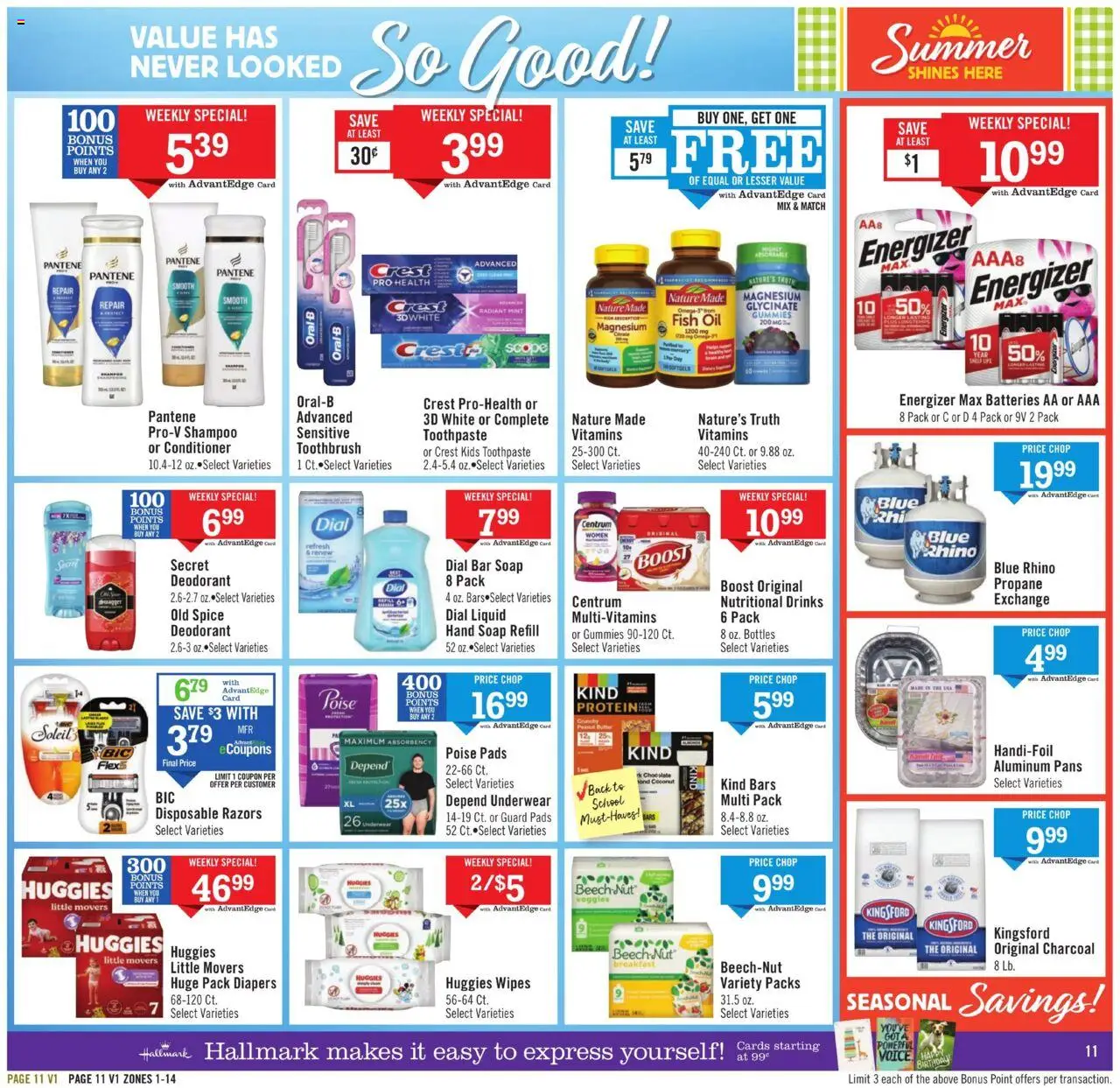 Price Chopper Weekly Ad - valid from 10.08.2025 | Page: 11 | Products: Shampoo, Soap, Deodorant, Toothbrush