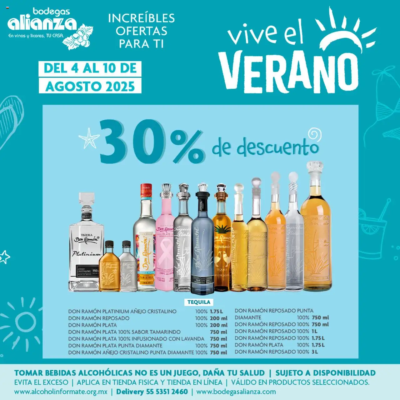 Nuevas ofertas de Bodegas Alianza válidas en toda la República Mexicana desde el 04.08.2025. ¡Encuentra las mejores ofertas en Bodegas Alianza - Catálogo Vive El Verano! | Página: 2 | Productos: Tequila