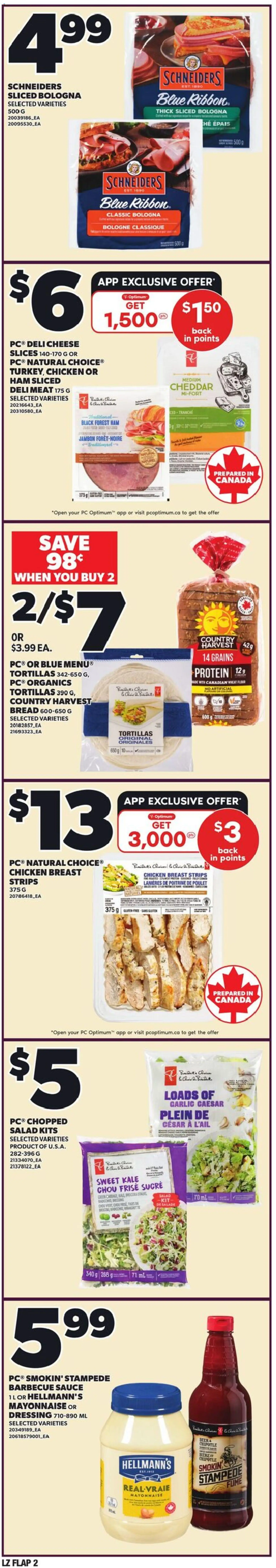 Loblaws flyer valid from 16.04.2026 | Page: 3 | Products: Salad, PC, Cheese, Chicken