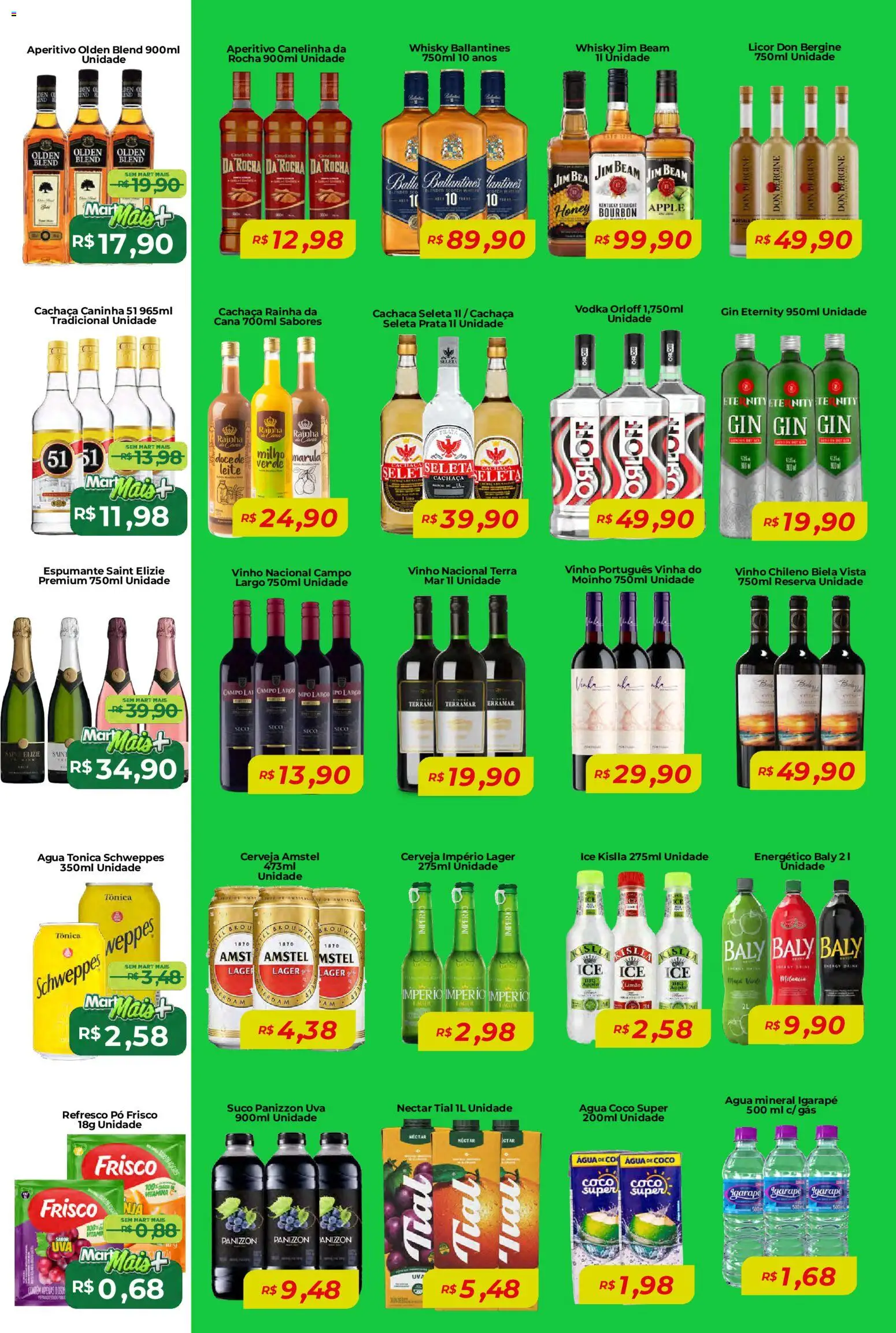 Mart Minas Folheto - válido de 23.10.2025 | Página: 3 | Produtos: Água tônica, Espumante, Whisky, Cerveja